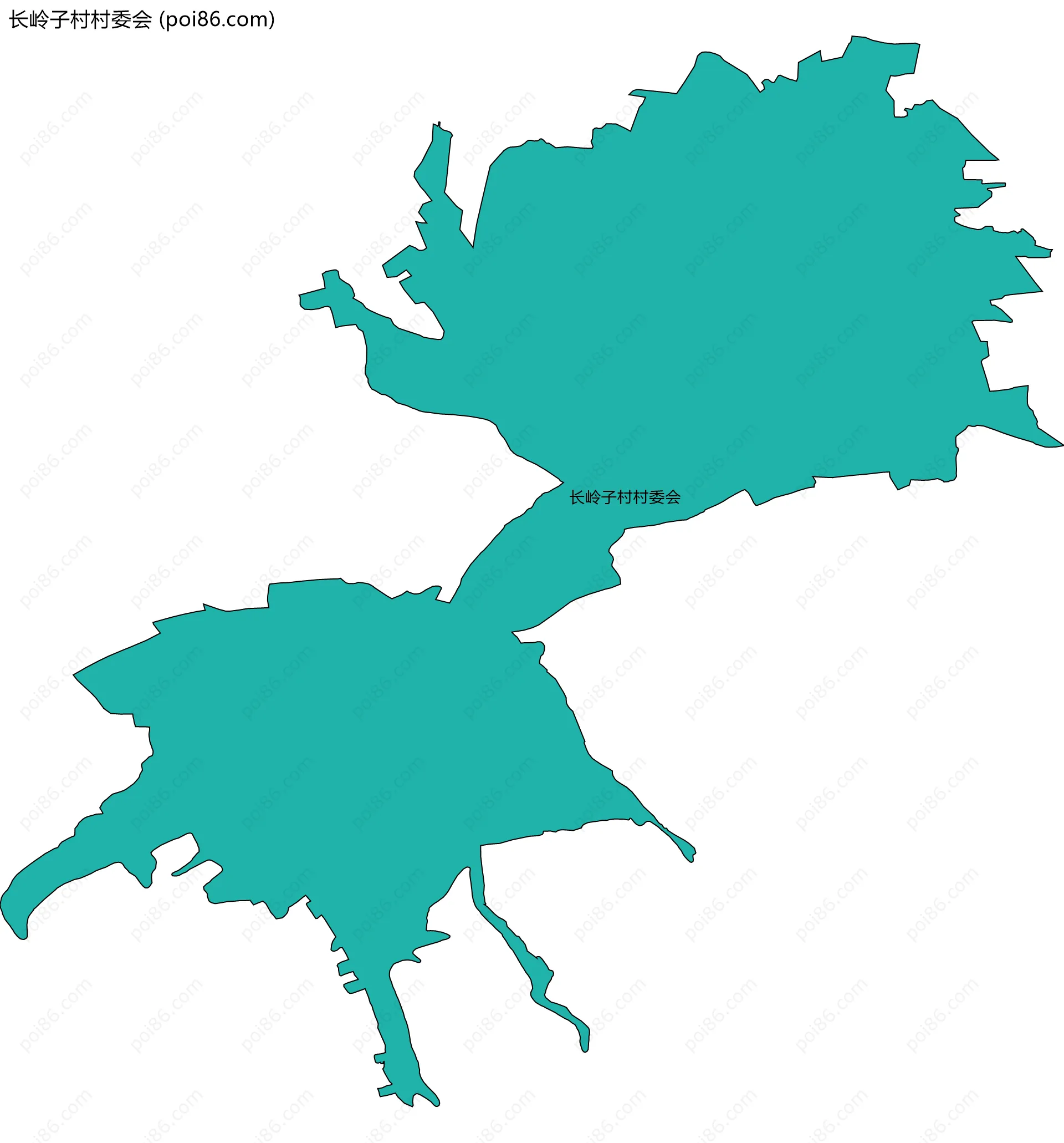 长岭子村村委会边界地图