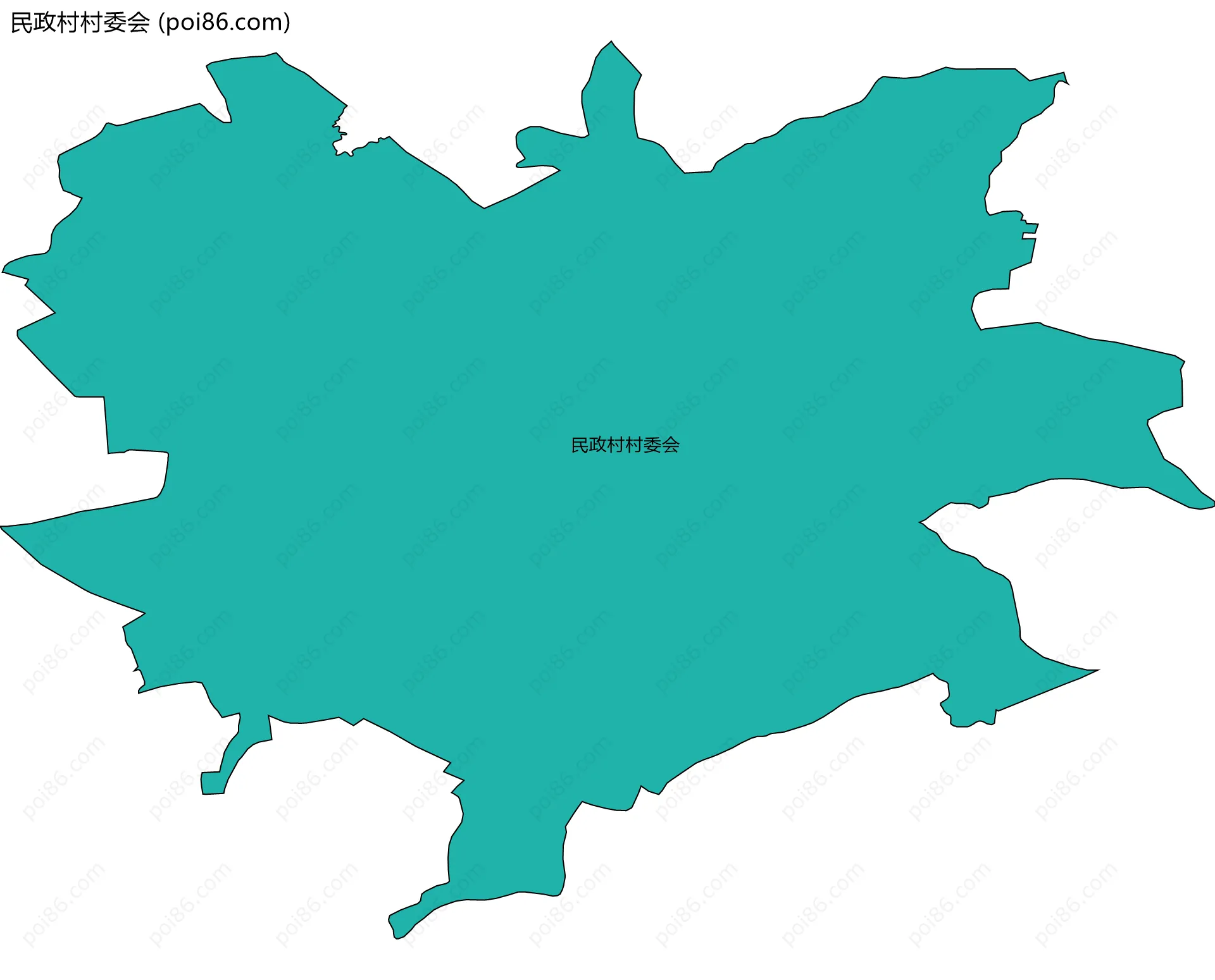 民政村村委会边界地图