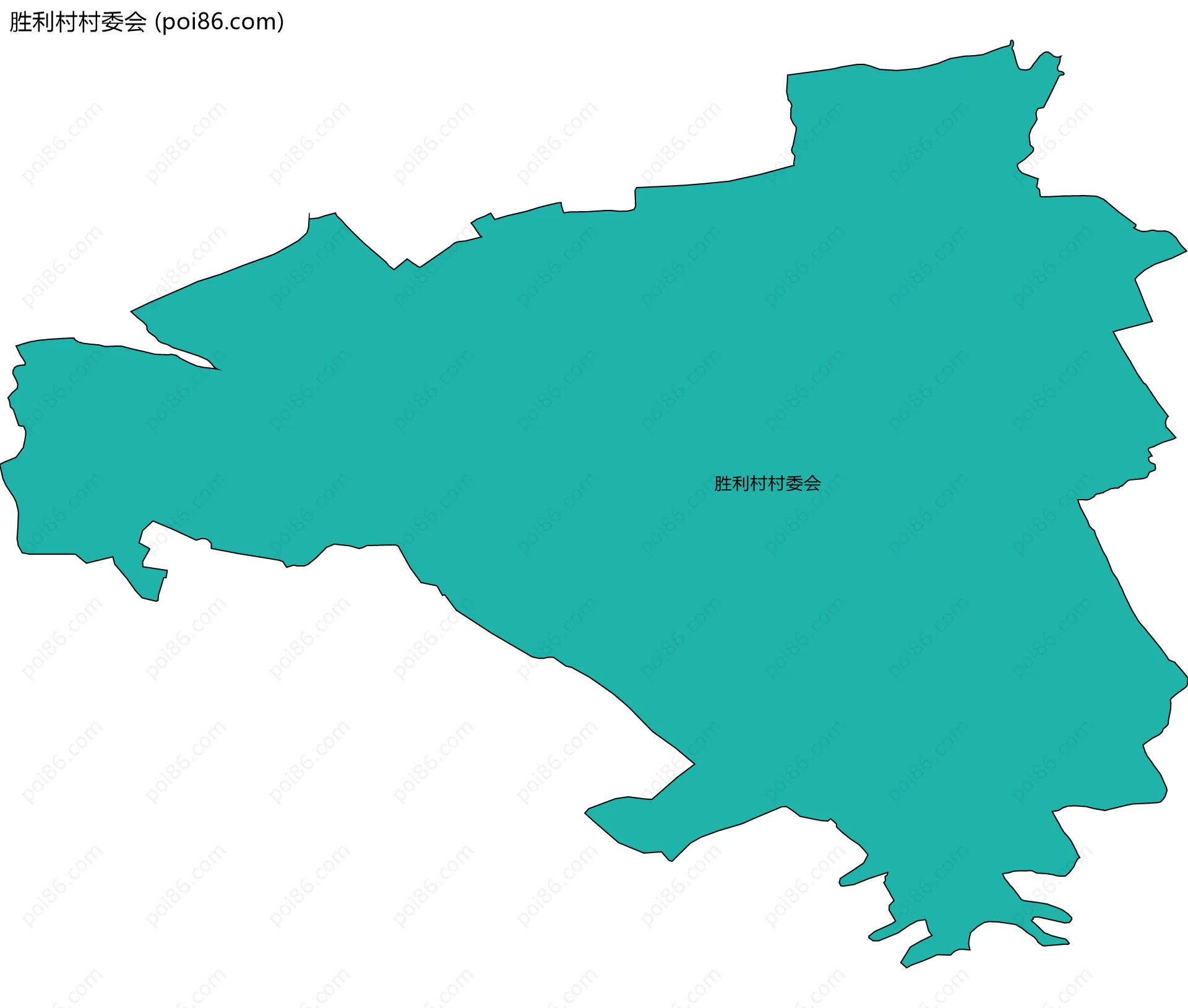 胜利村村委会边界地图