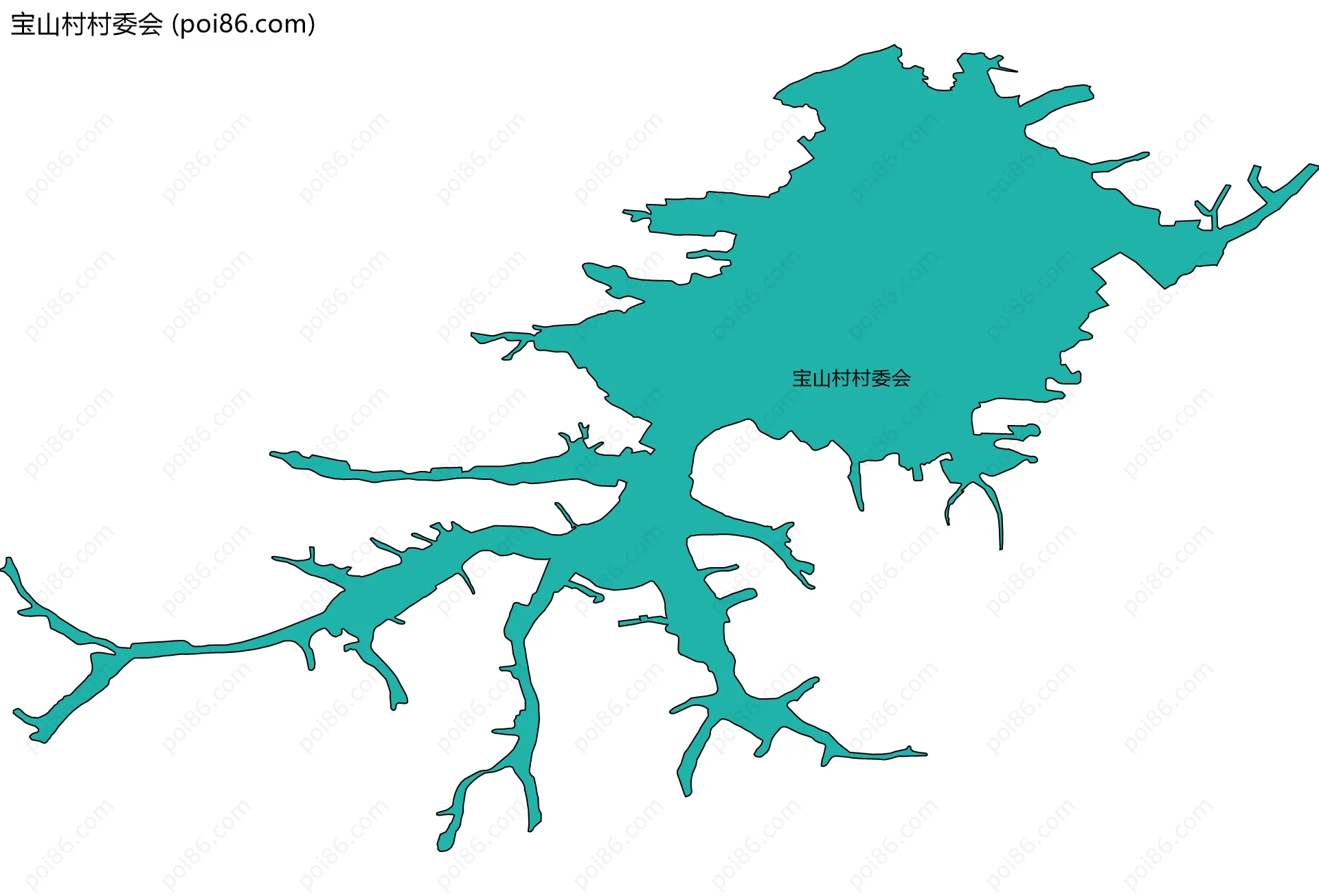 宝山村村委会边界地图