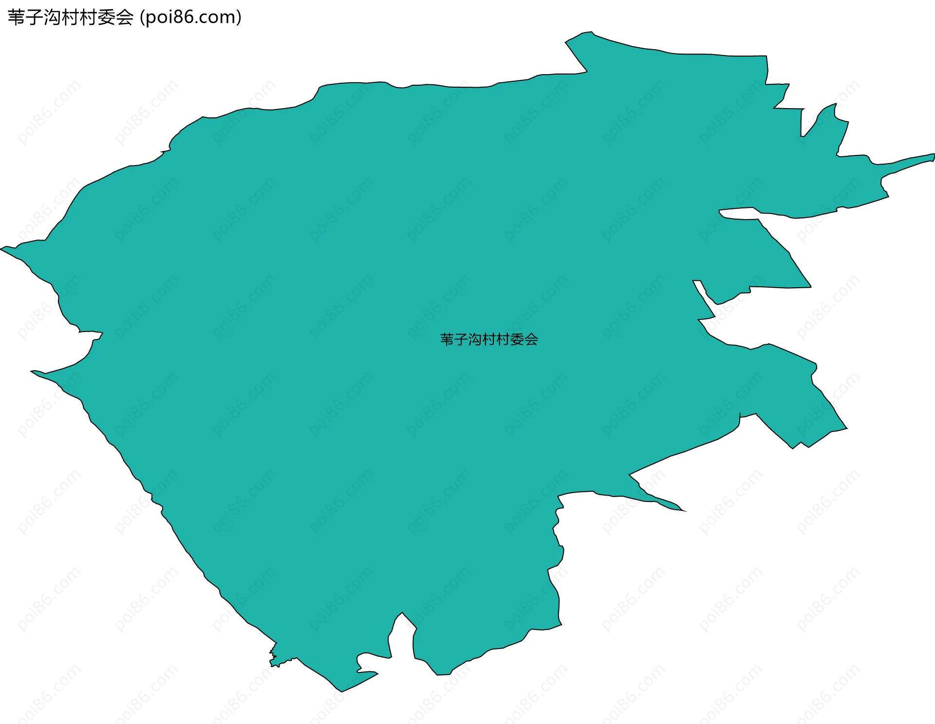 苇子沟村村委会边界地图