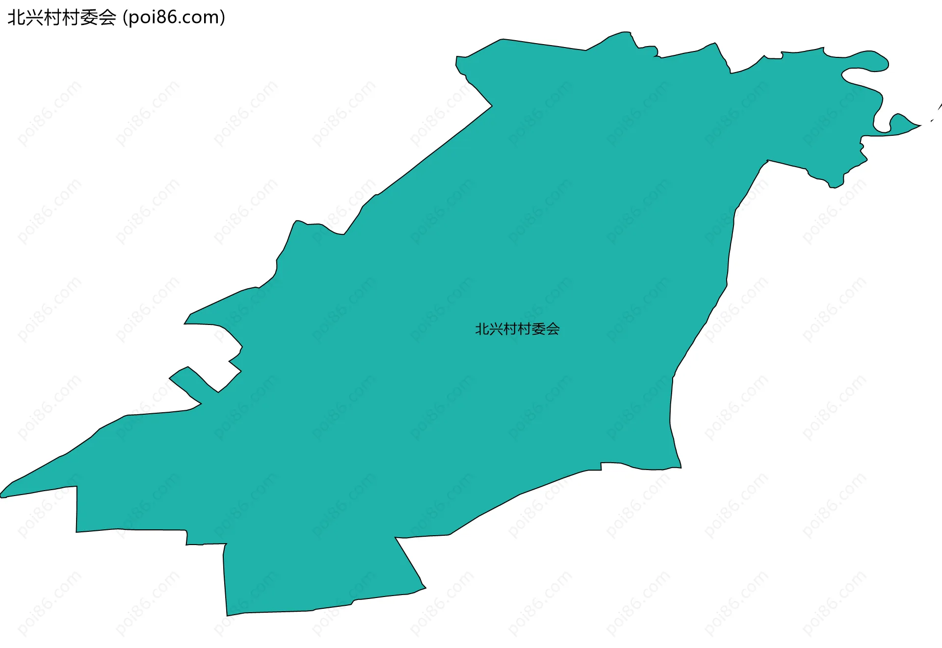 北兴村村委会边界地图