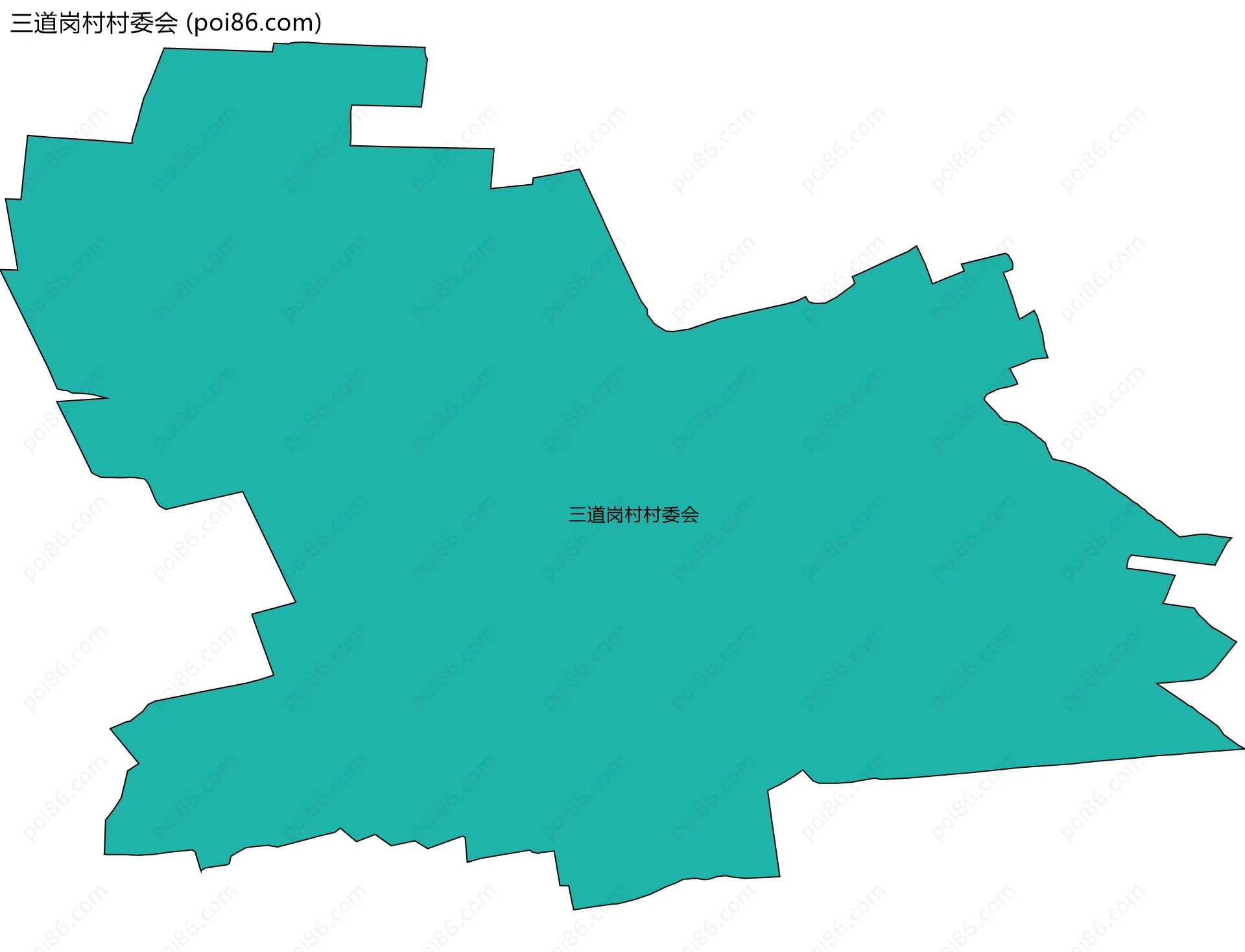 三道岗村村委会边界地图
