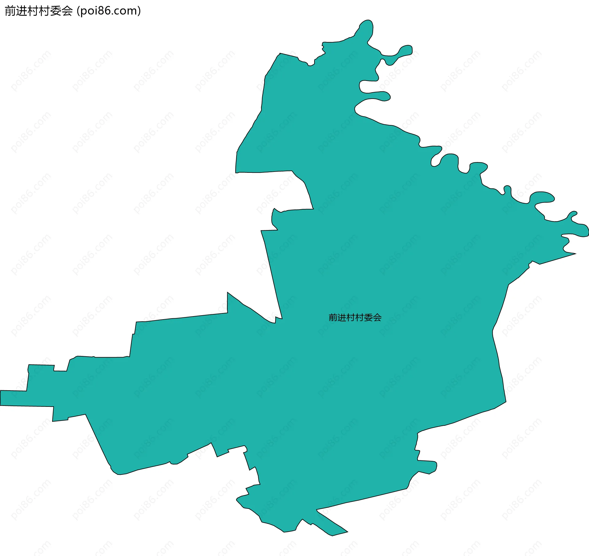 前进村村委会边界地图