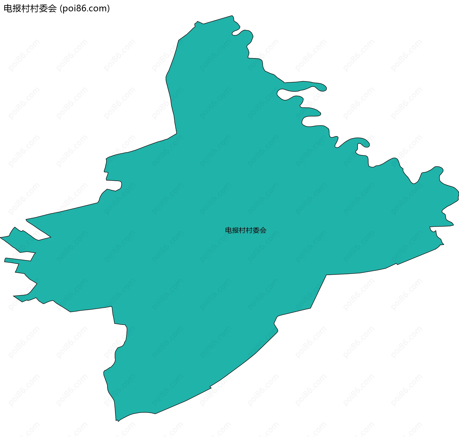 电报村村委会边界地图