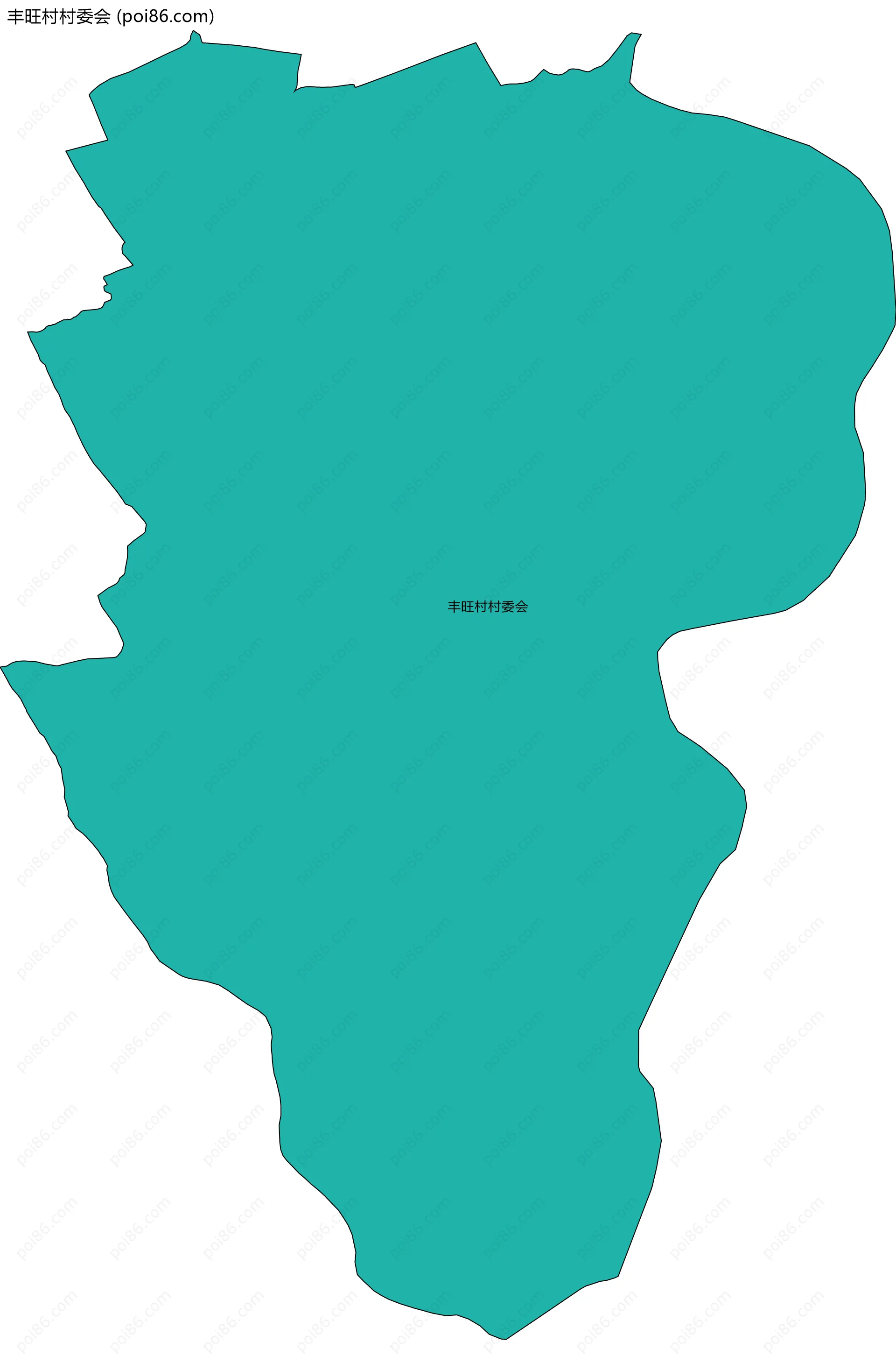 丰旺村村委会边界地图