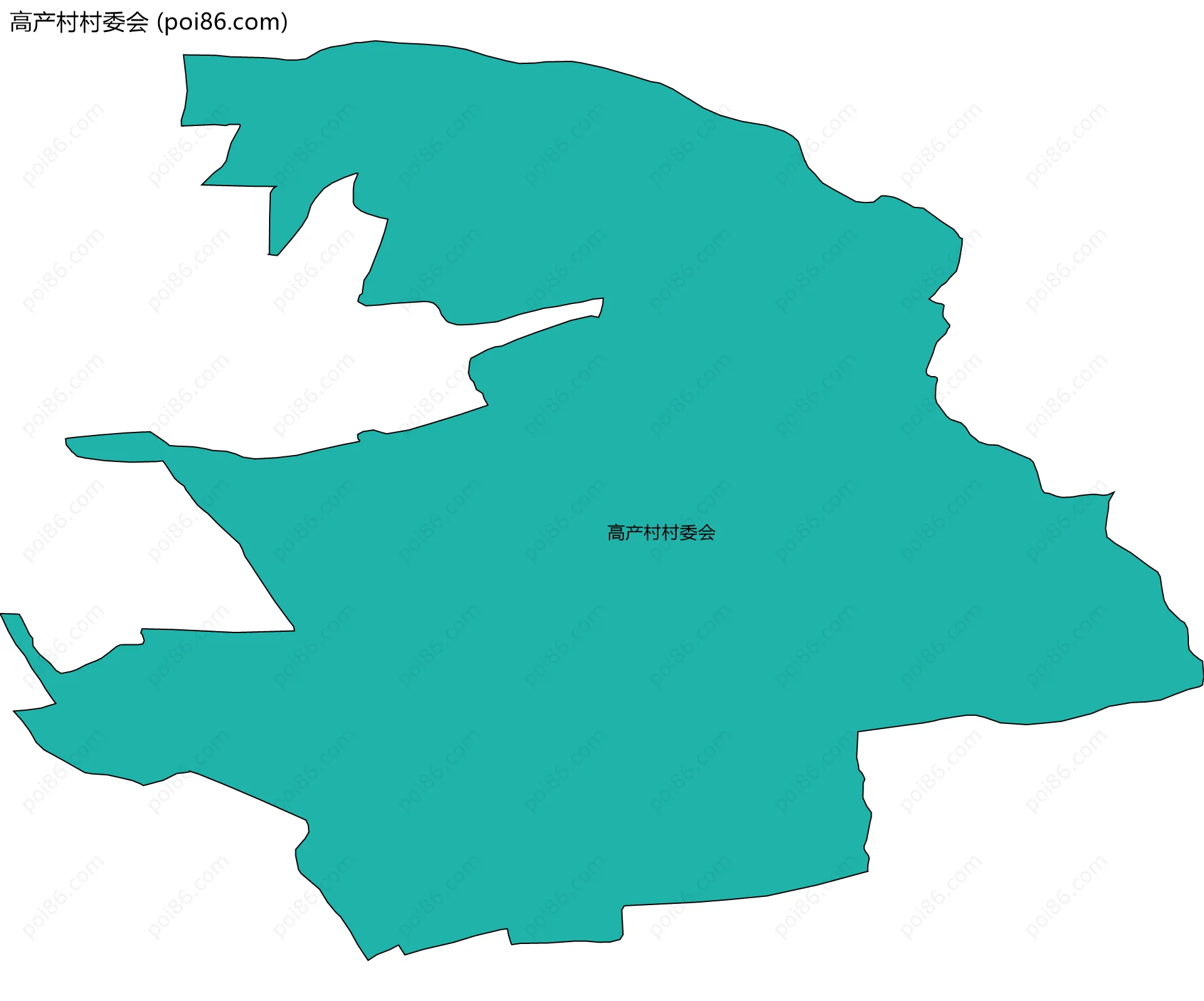 高产村村委会边界地图