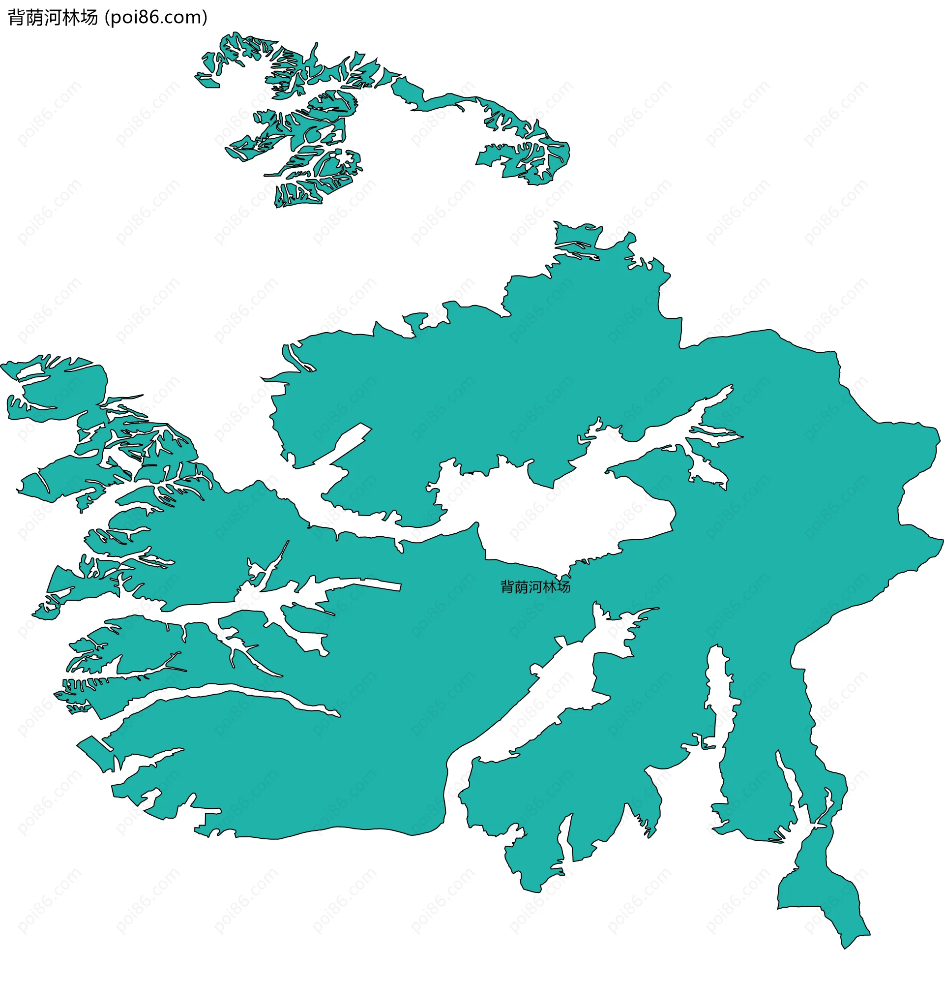 背荫河林场边界地图