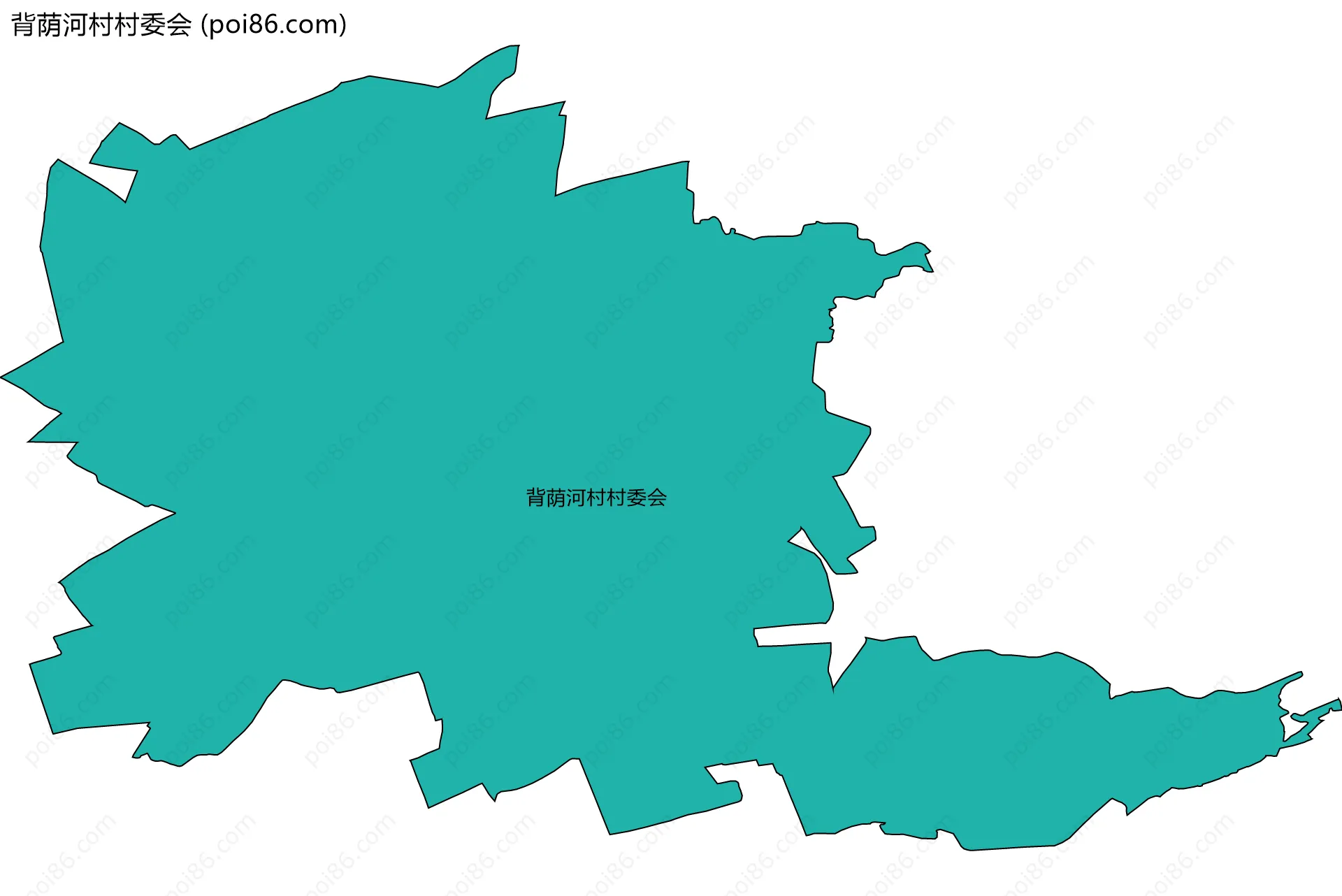 背荫河村村委会边界地图