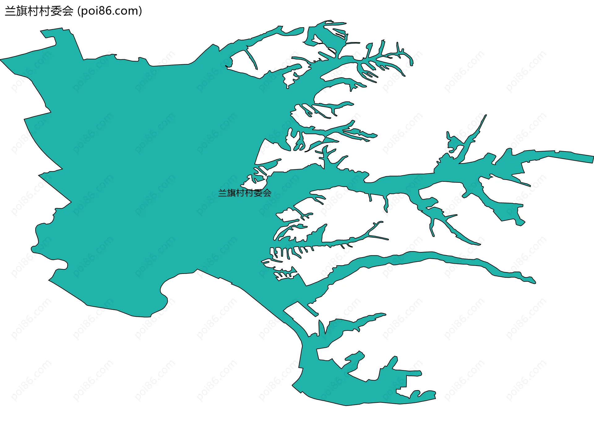 兰旗村村委会边界地图