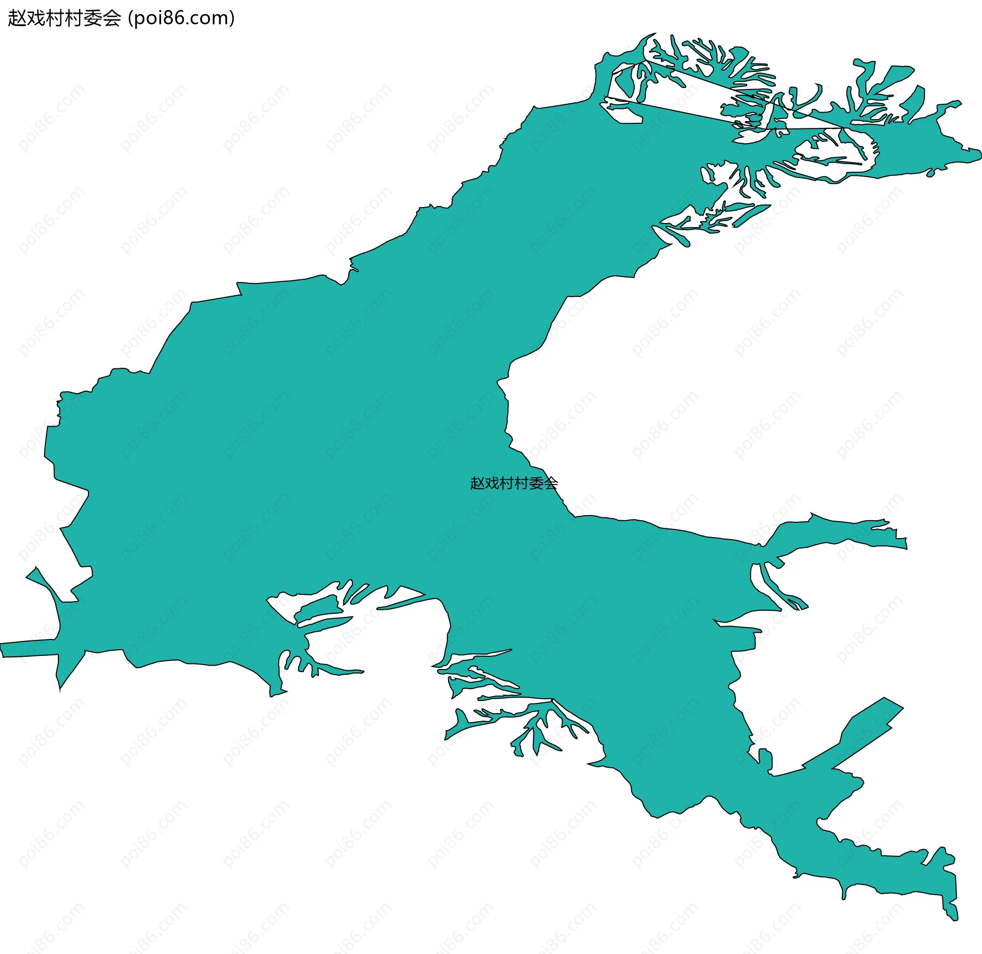 赵戏村村委会边界地图