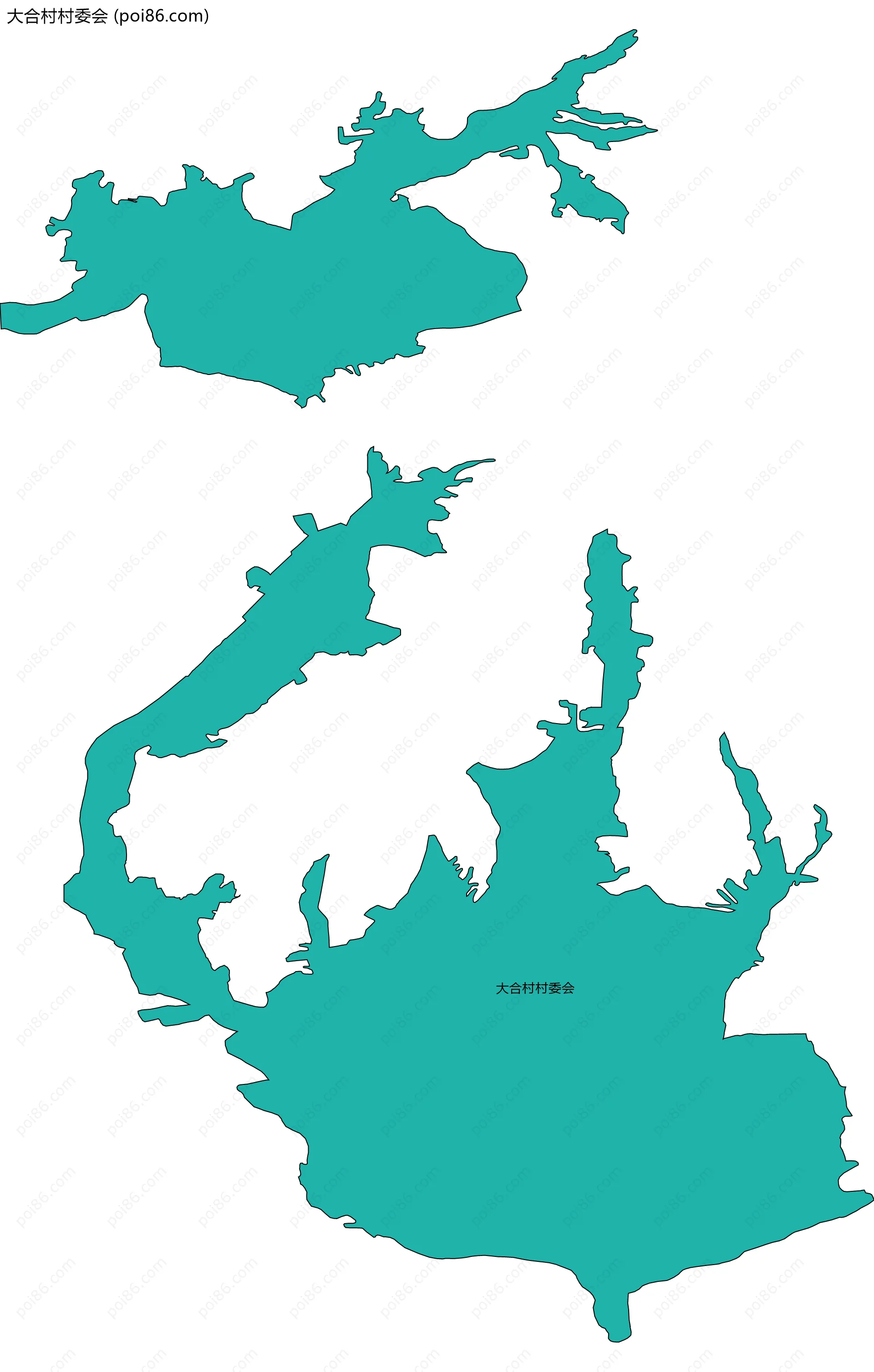 大合村村委会边界地图