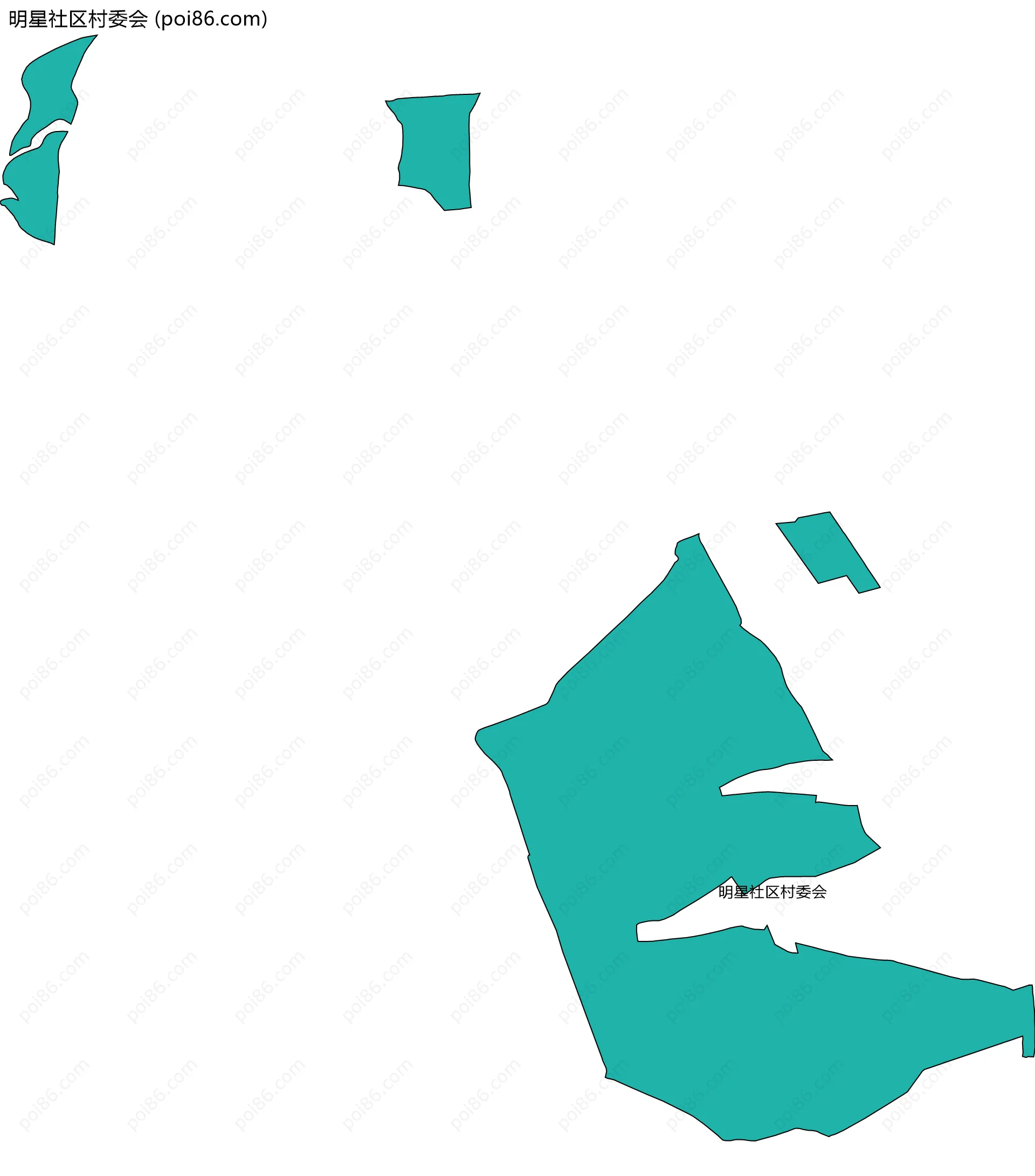 明星社区村委会边界地图