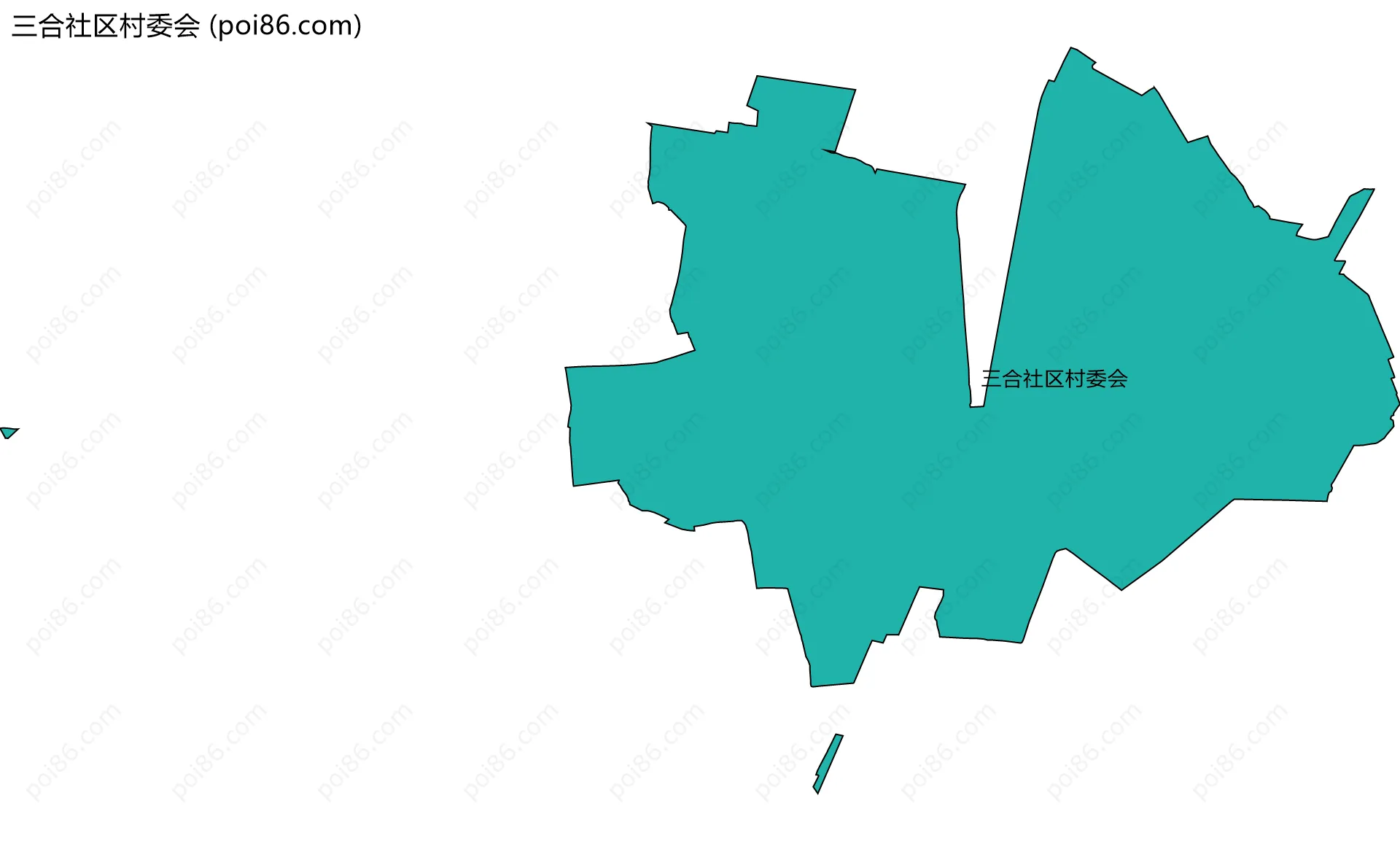 三合社区村委会边界地图