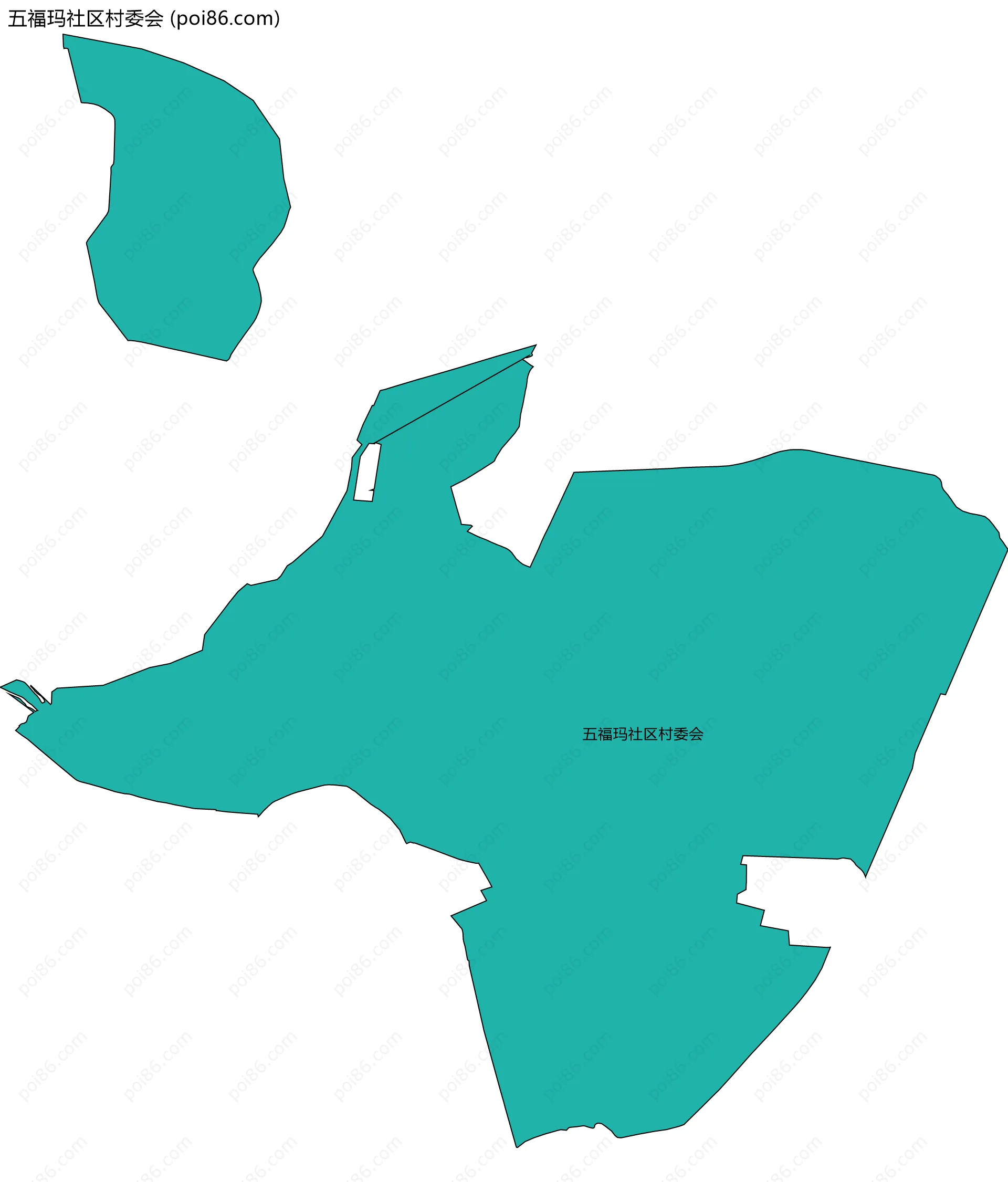 五福玛社区村委会边界地图