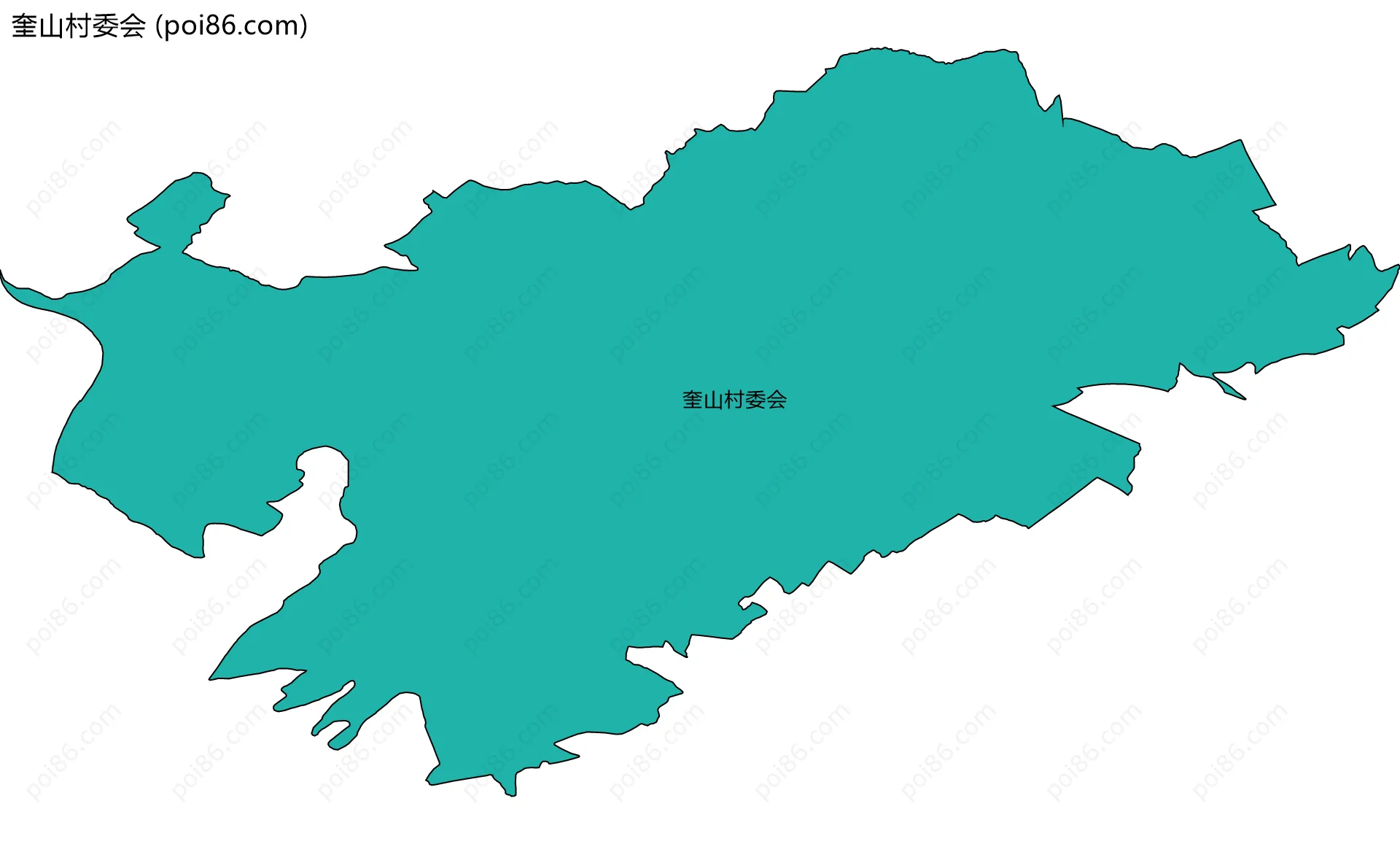 奎山村委会边界地图