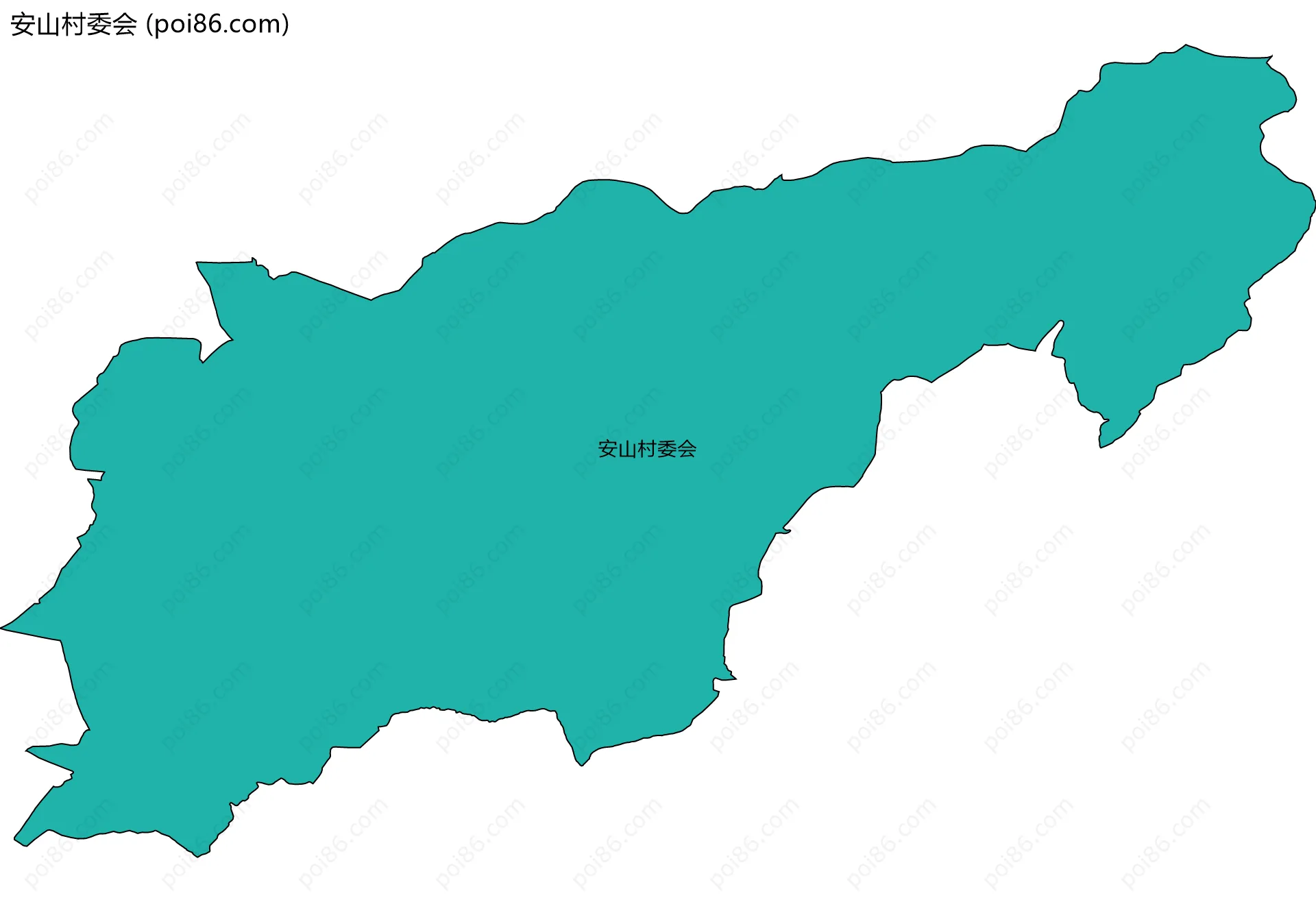 安山村委会边界地图