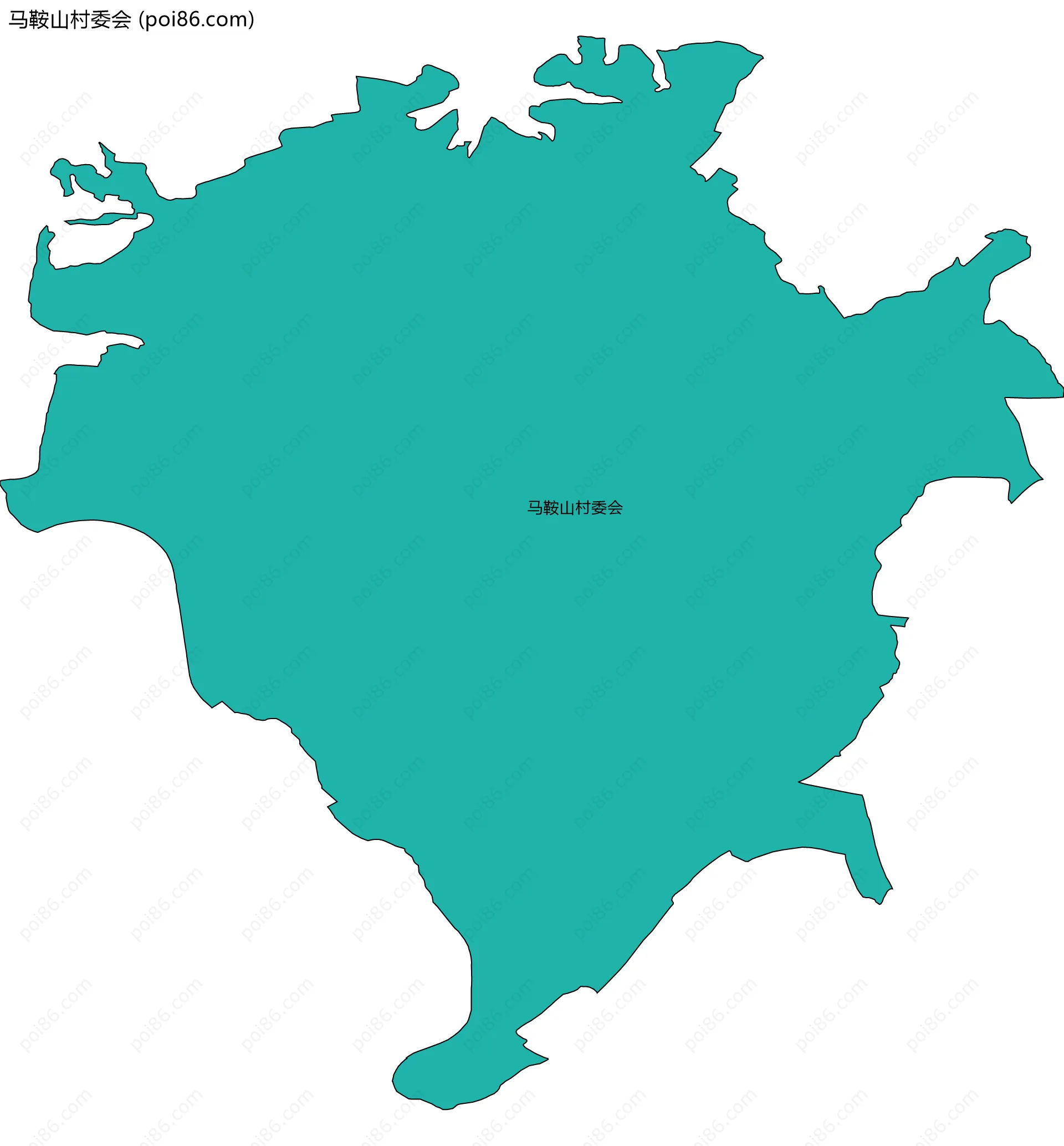 马鞍山村委会边界地图