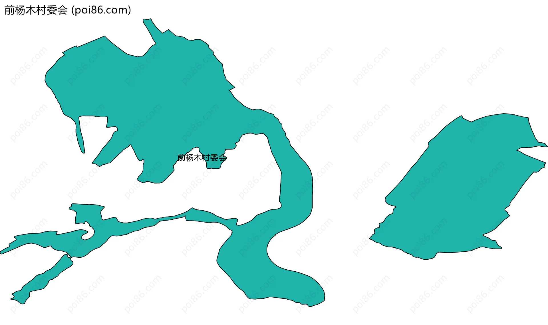 前杨木村委会边界地图