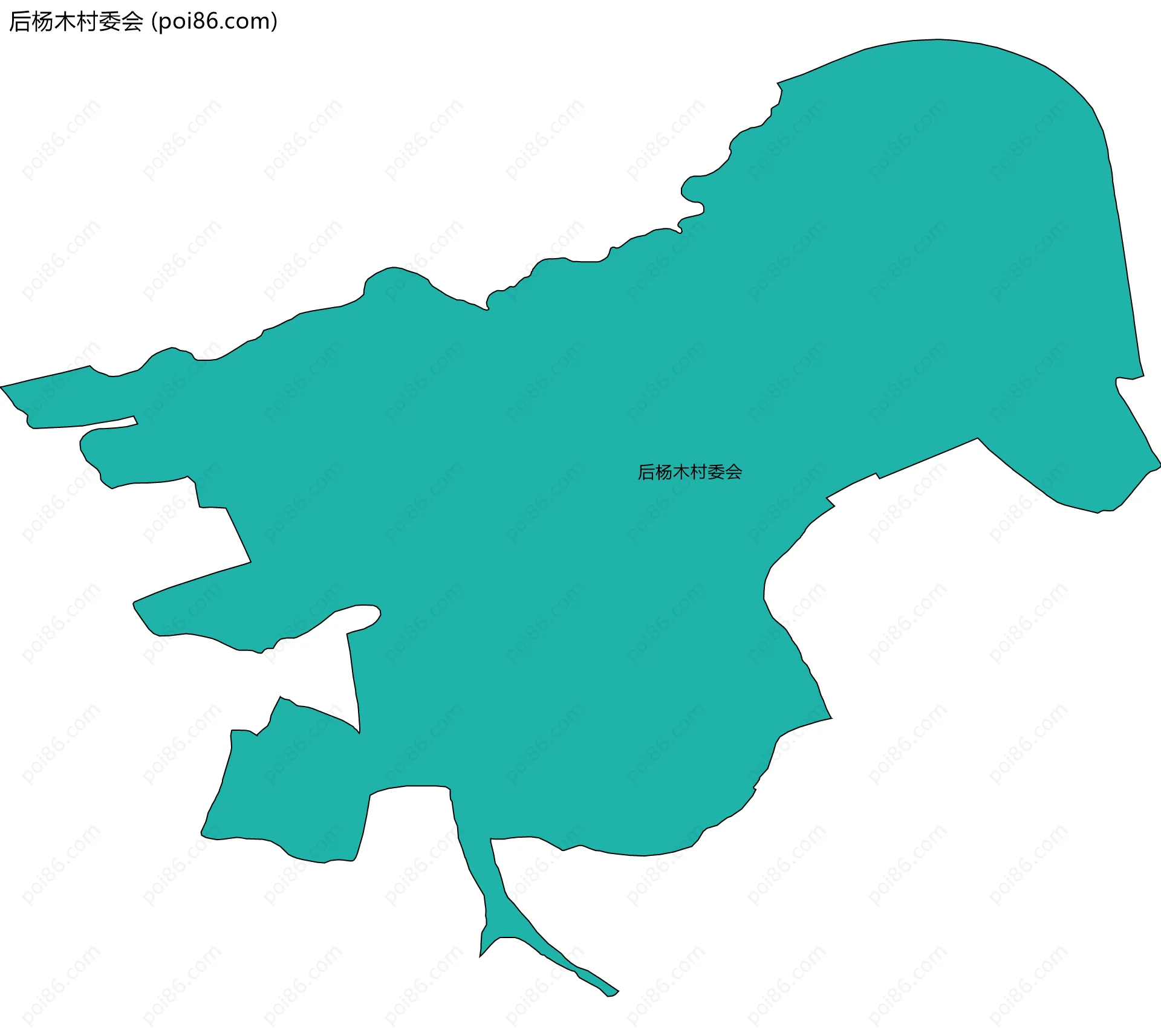 后杨木村委会边界地图