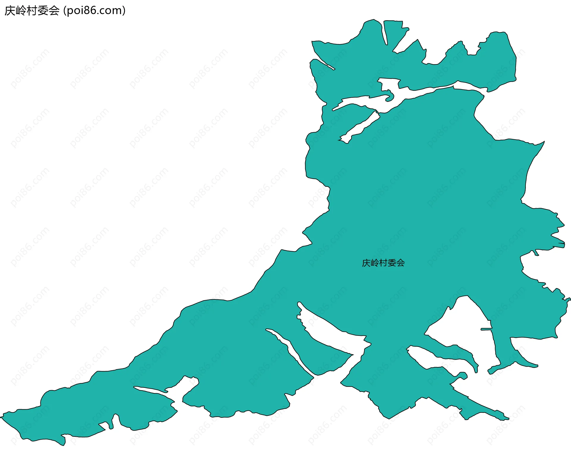 庆岭村委会边界地图