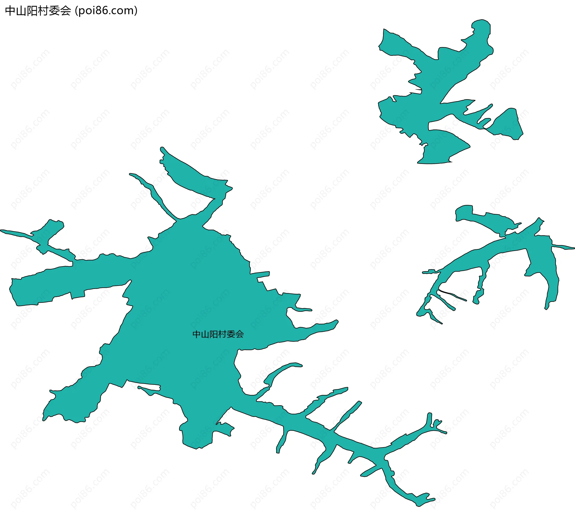 中山阳村委会边界地图
