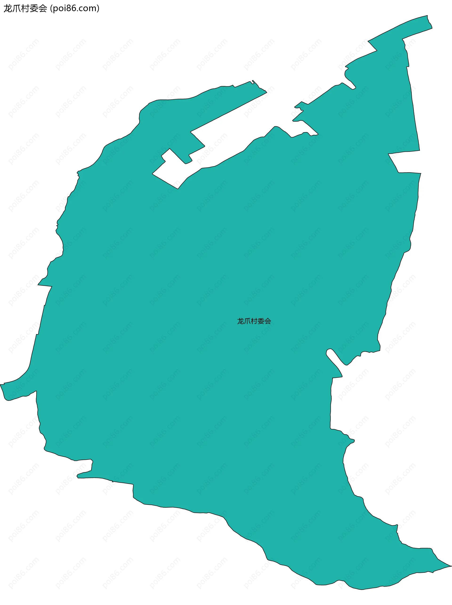 龙爪村委会边界地图