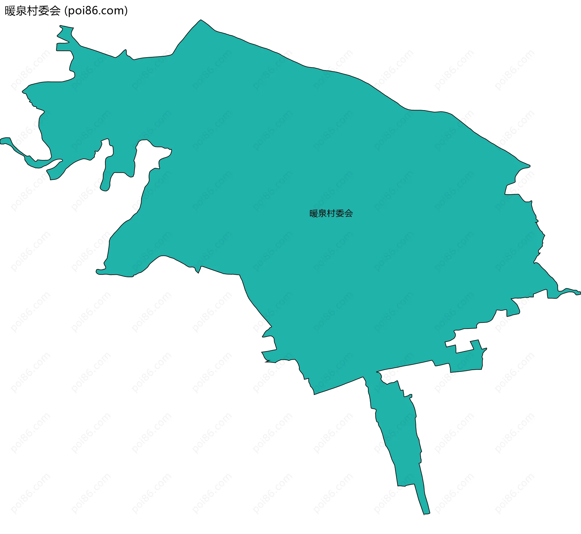 暖泉村委会边界地图