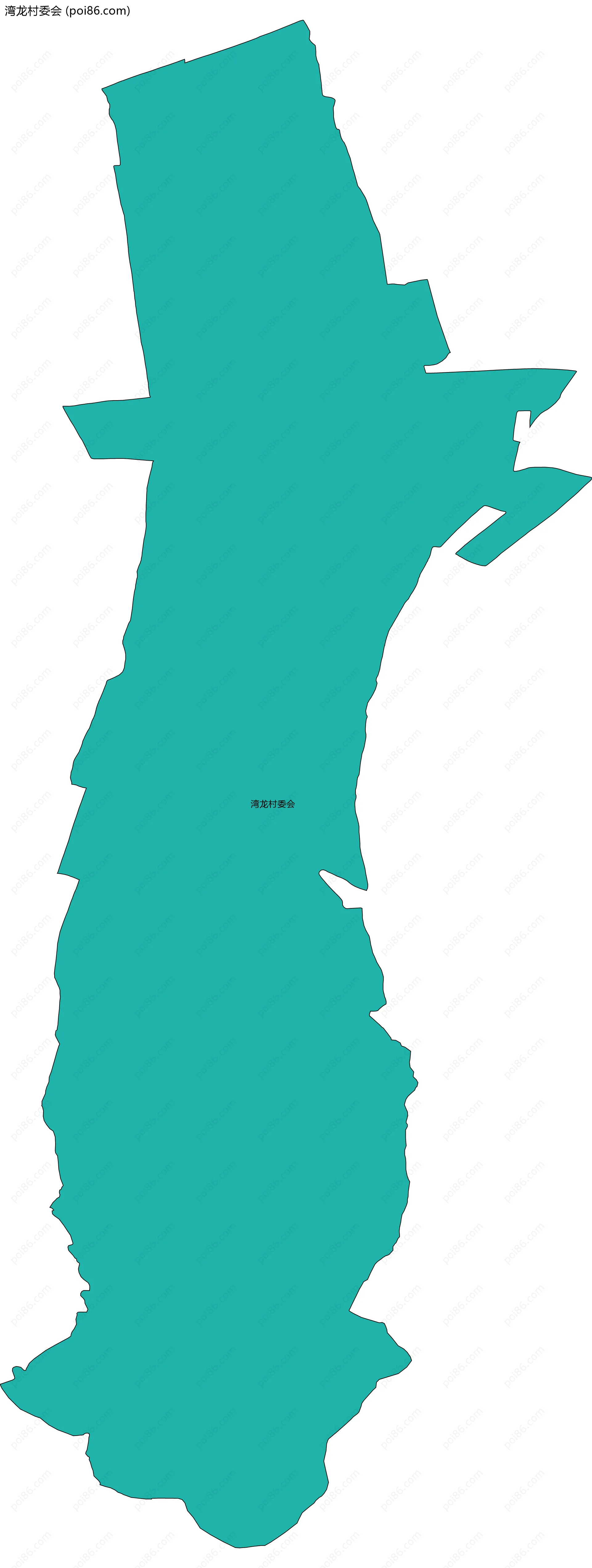 湾龙村委会边界地图