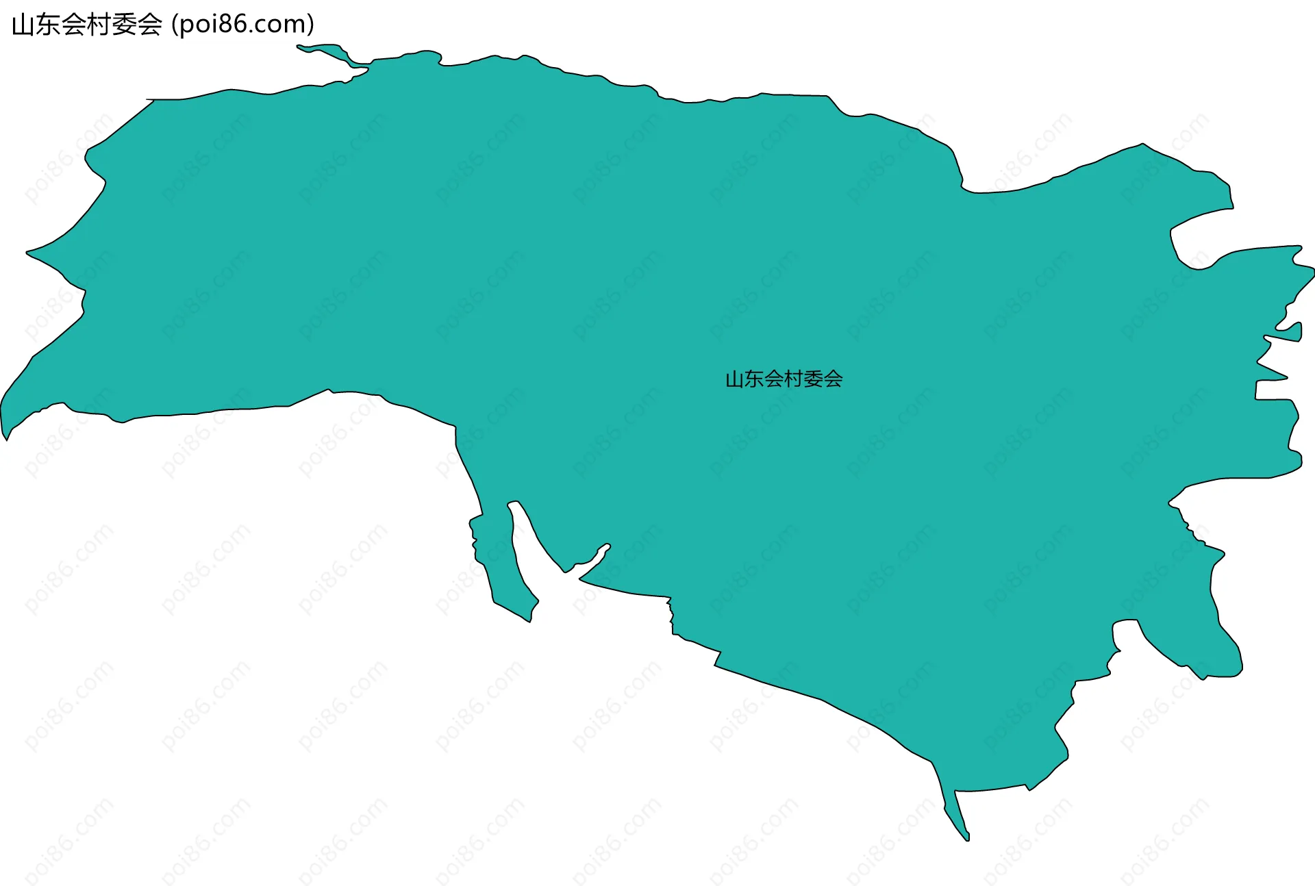 山东会村委会边界地图