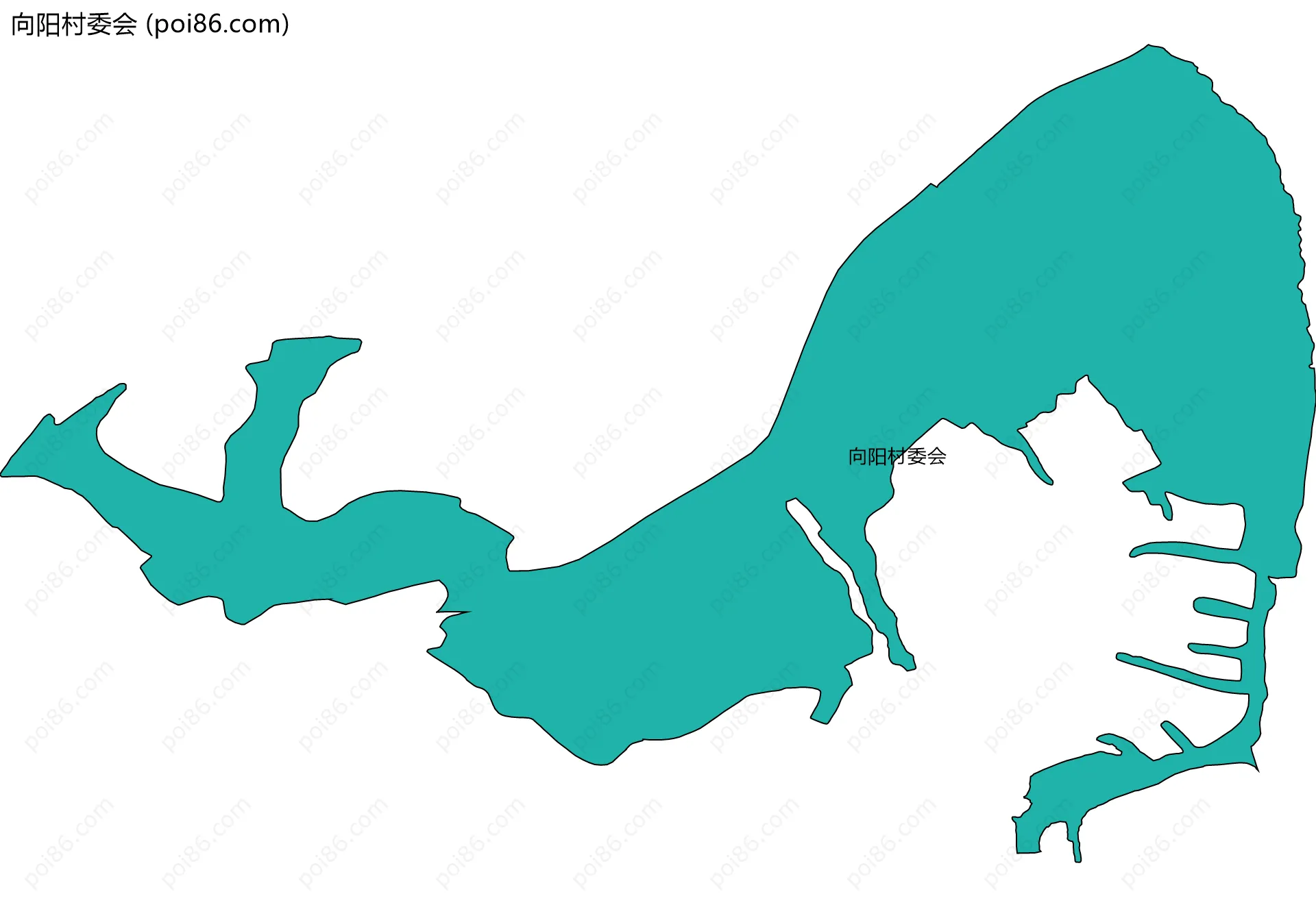 向阳村委会边界地图