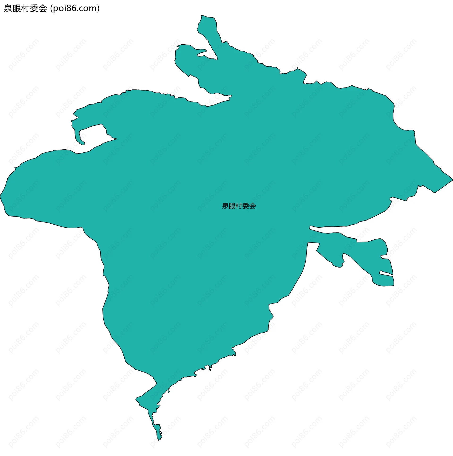 泉眼村委会边界地图