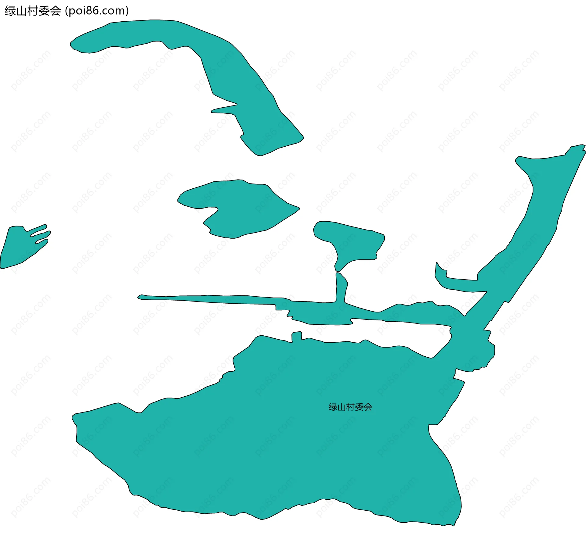 绿山村委会边界地图