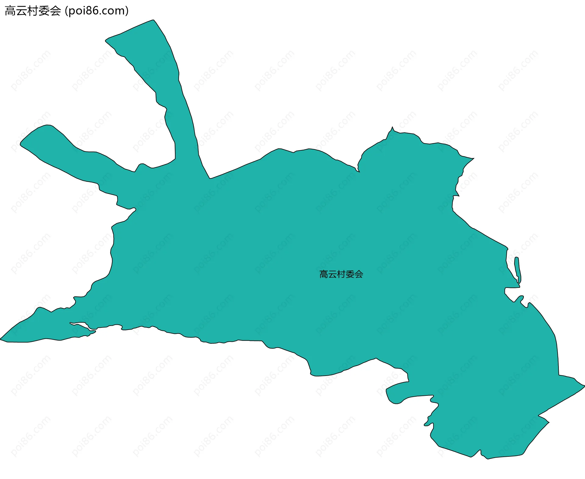 高云村委会边界地图