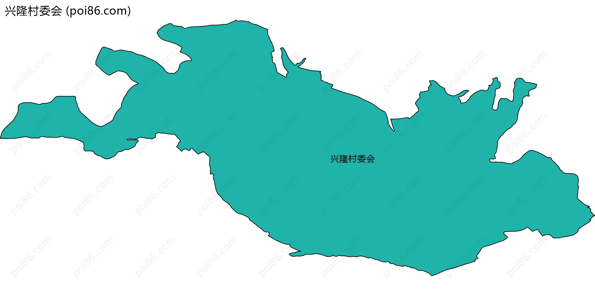 兴隆村委会边界地图