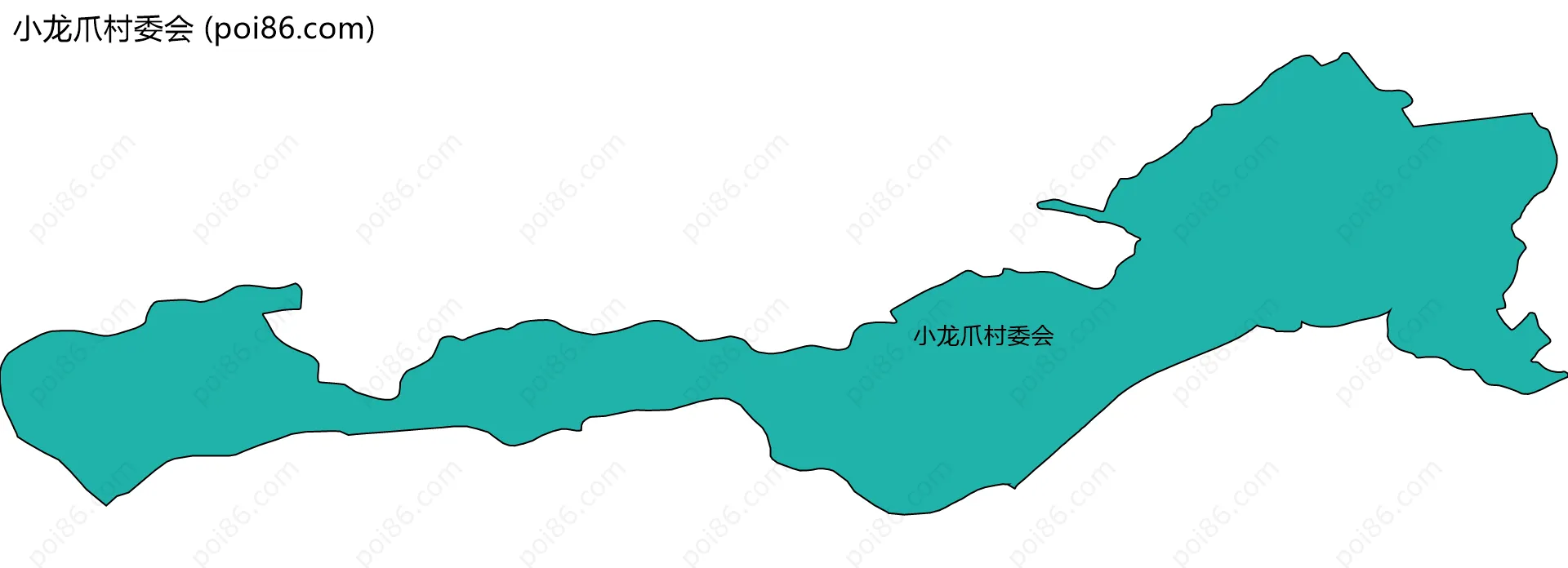 小龙爪村委会边界地图