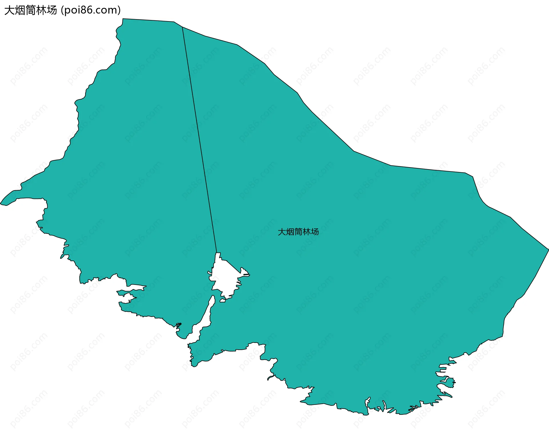 大烟筒林场边界地图