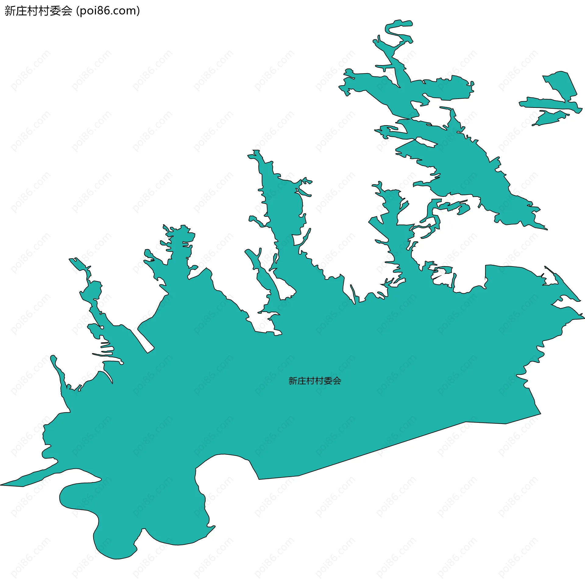 新庄村村委会边界地图