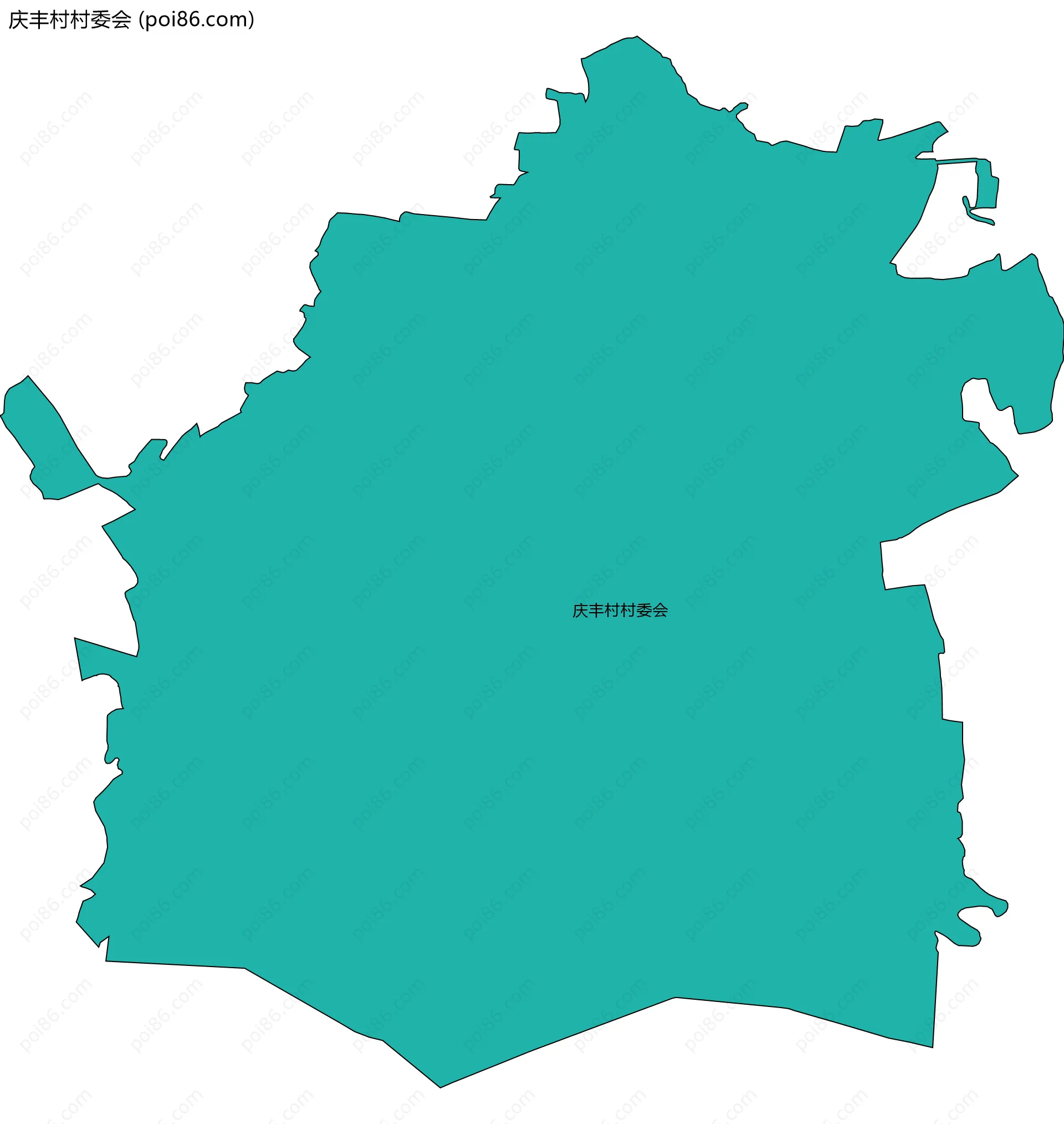 庆丰村村委会边界地图