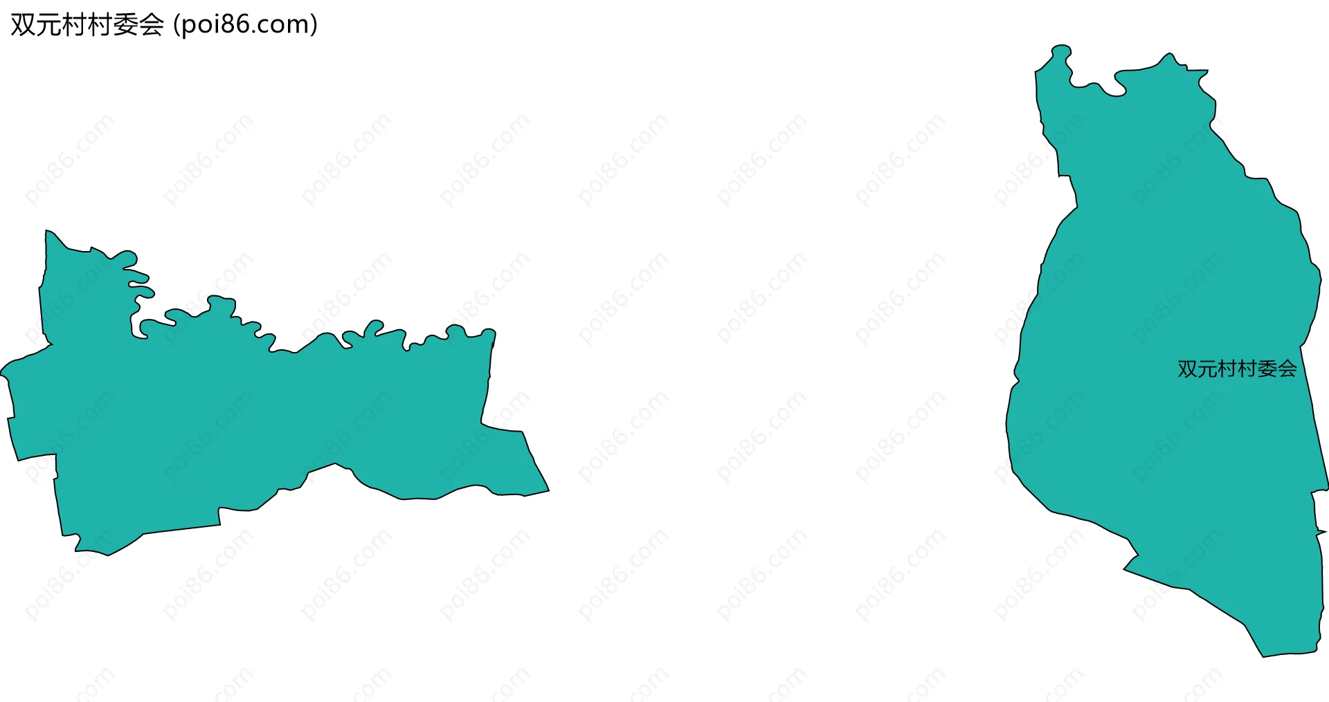 双元村村委会边界地图