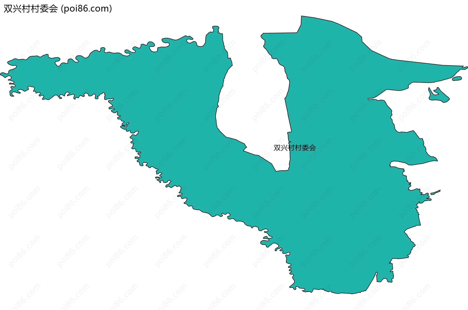 双兴村村委会边界地图