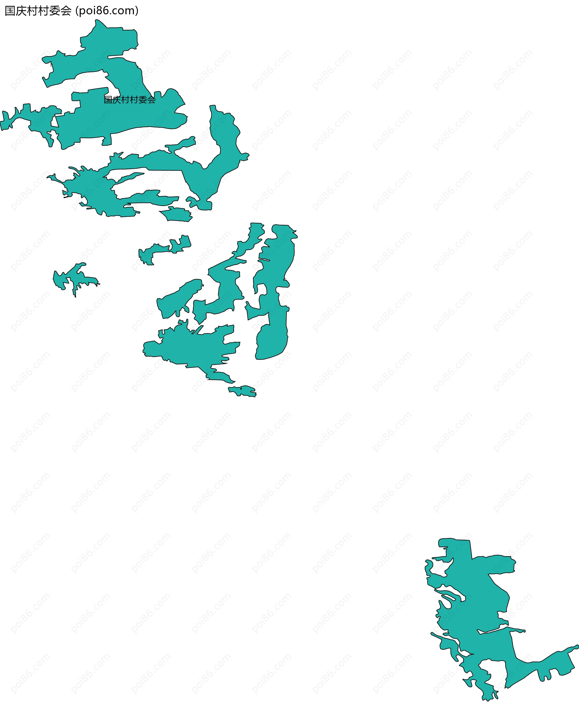 国庆村村委会边界地图