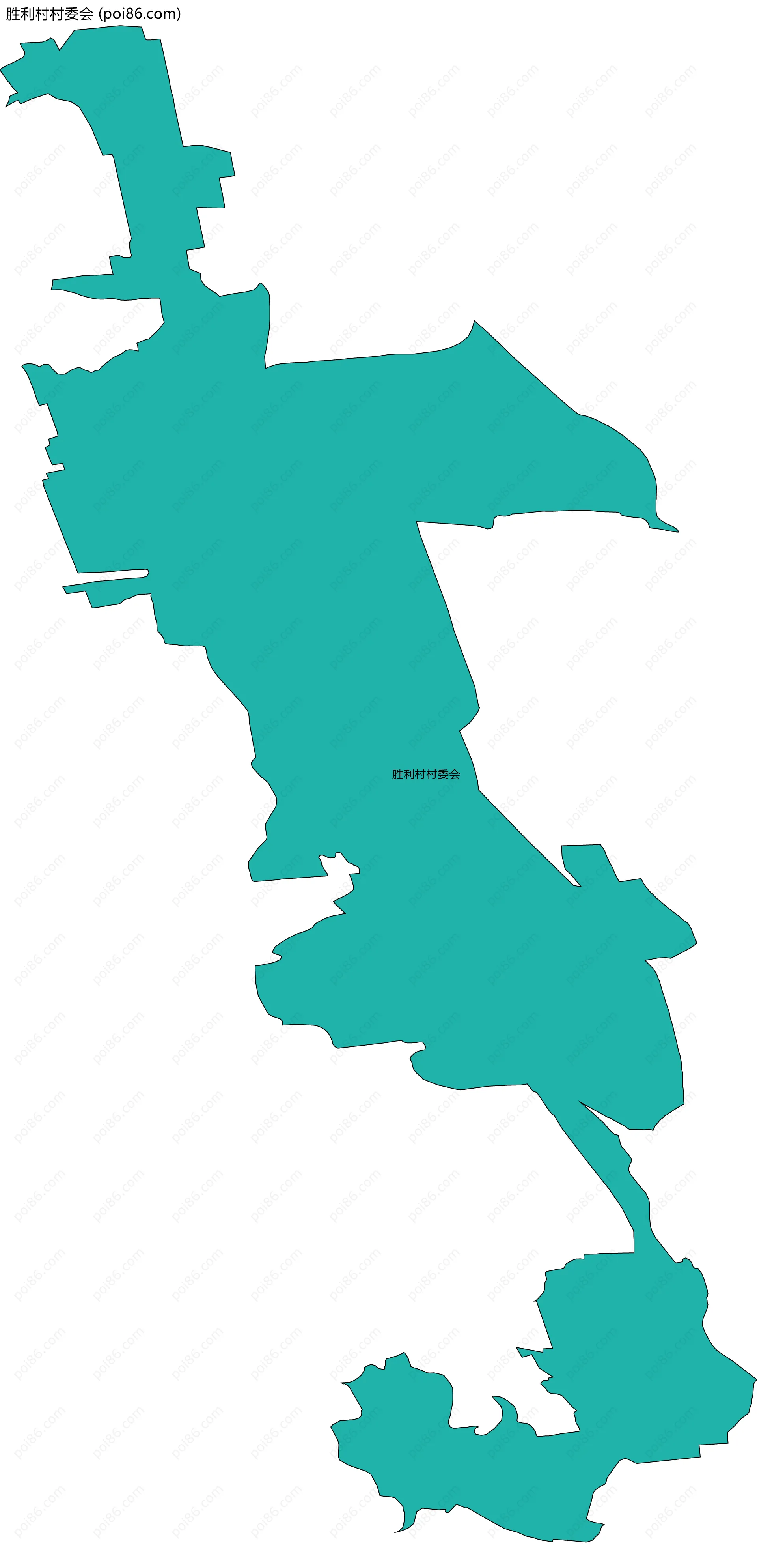 胜利村村委会边界地图