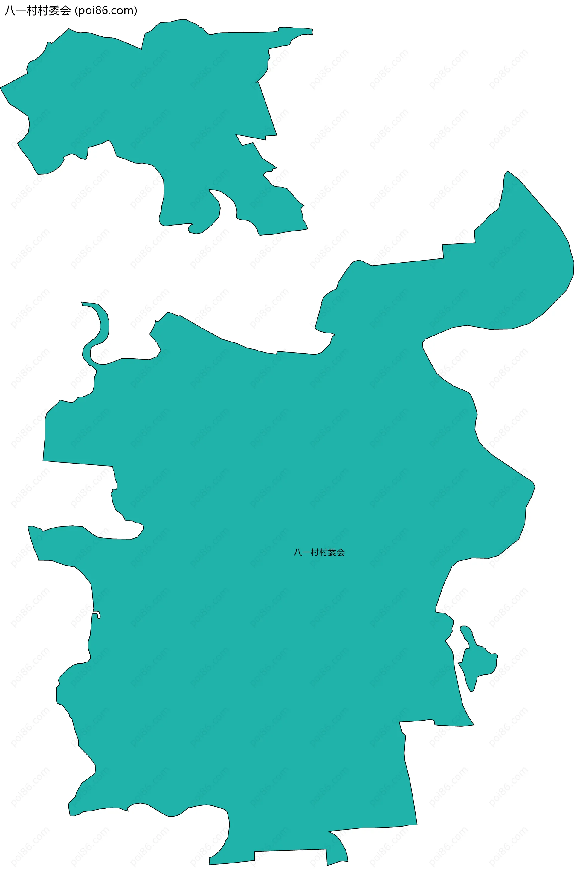 八一村村委会边界地图