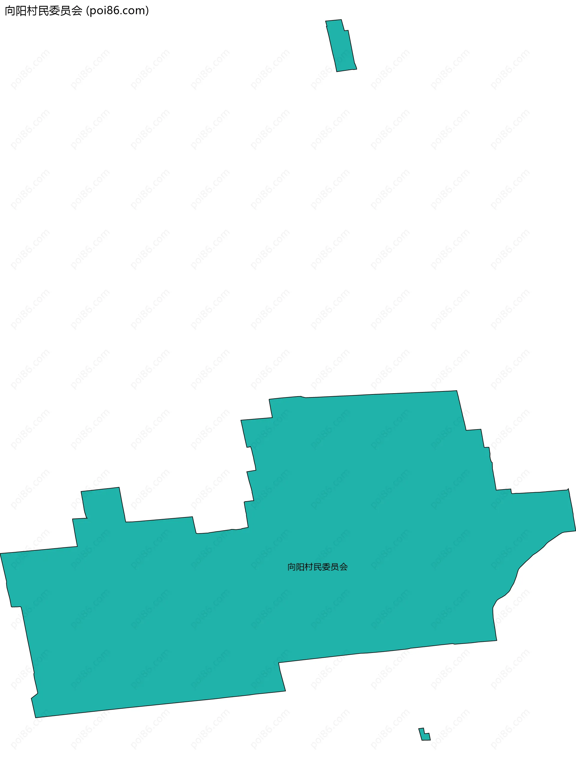 向阳村民委员会边界地图