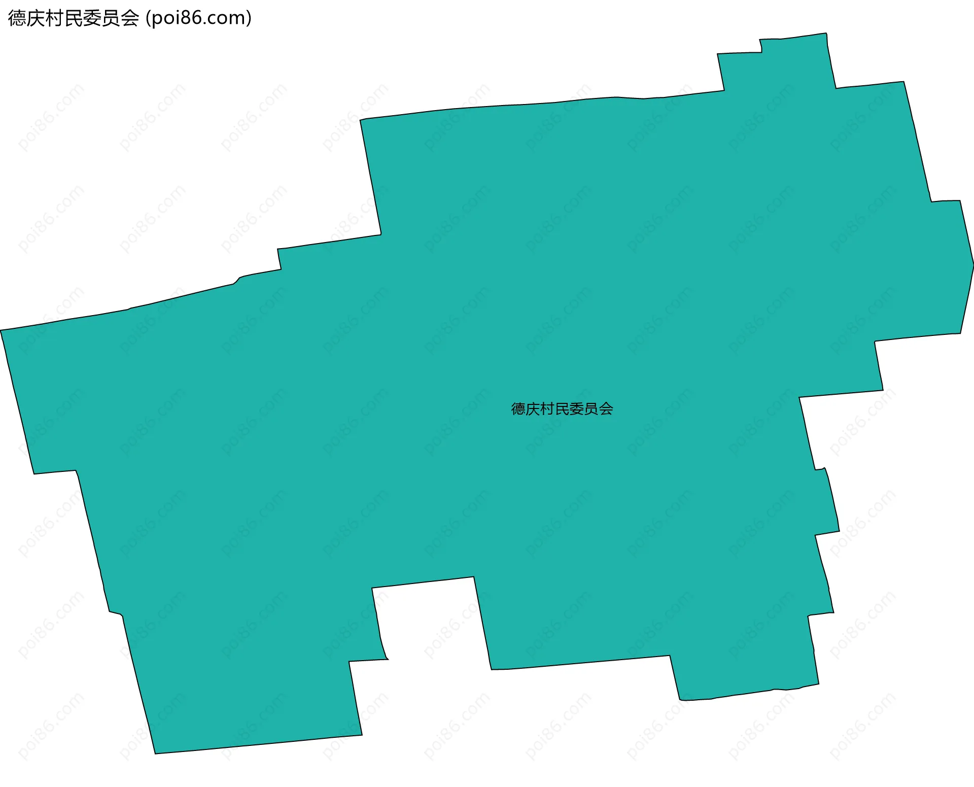 德庆村民委员会边界地图
