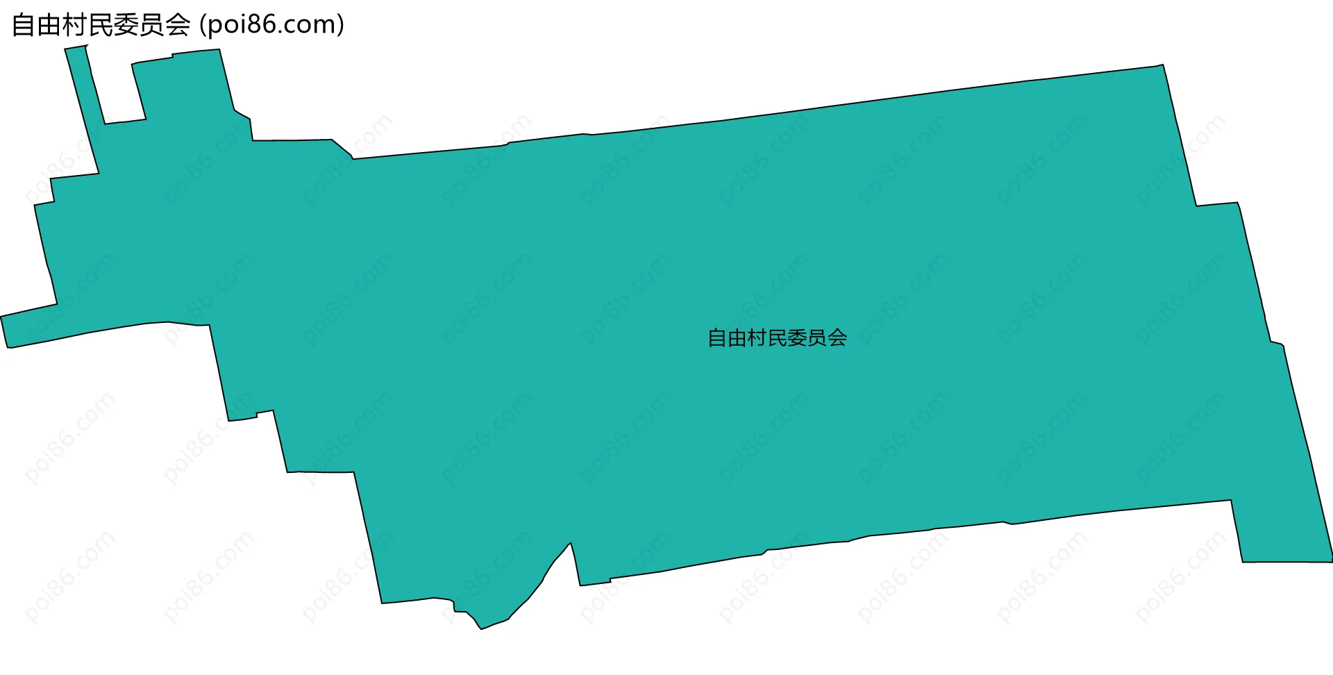 自由村民委员会边界地图