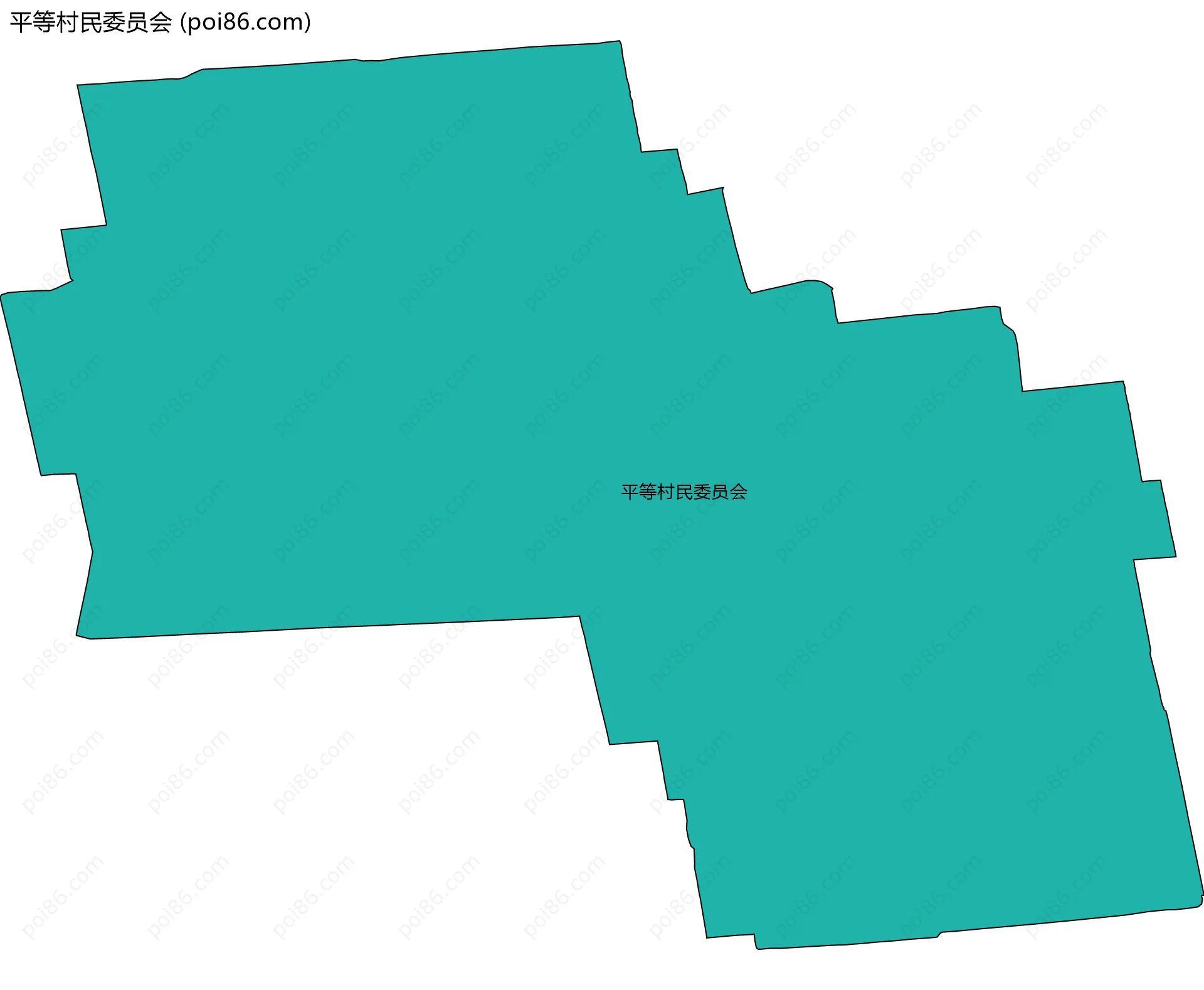 平等村民委员会边界地图