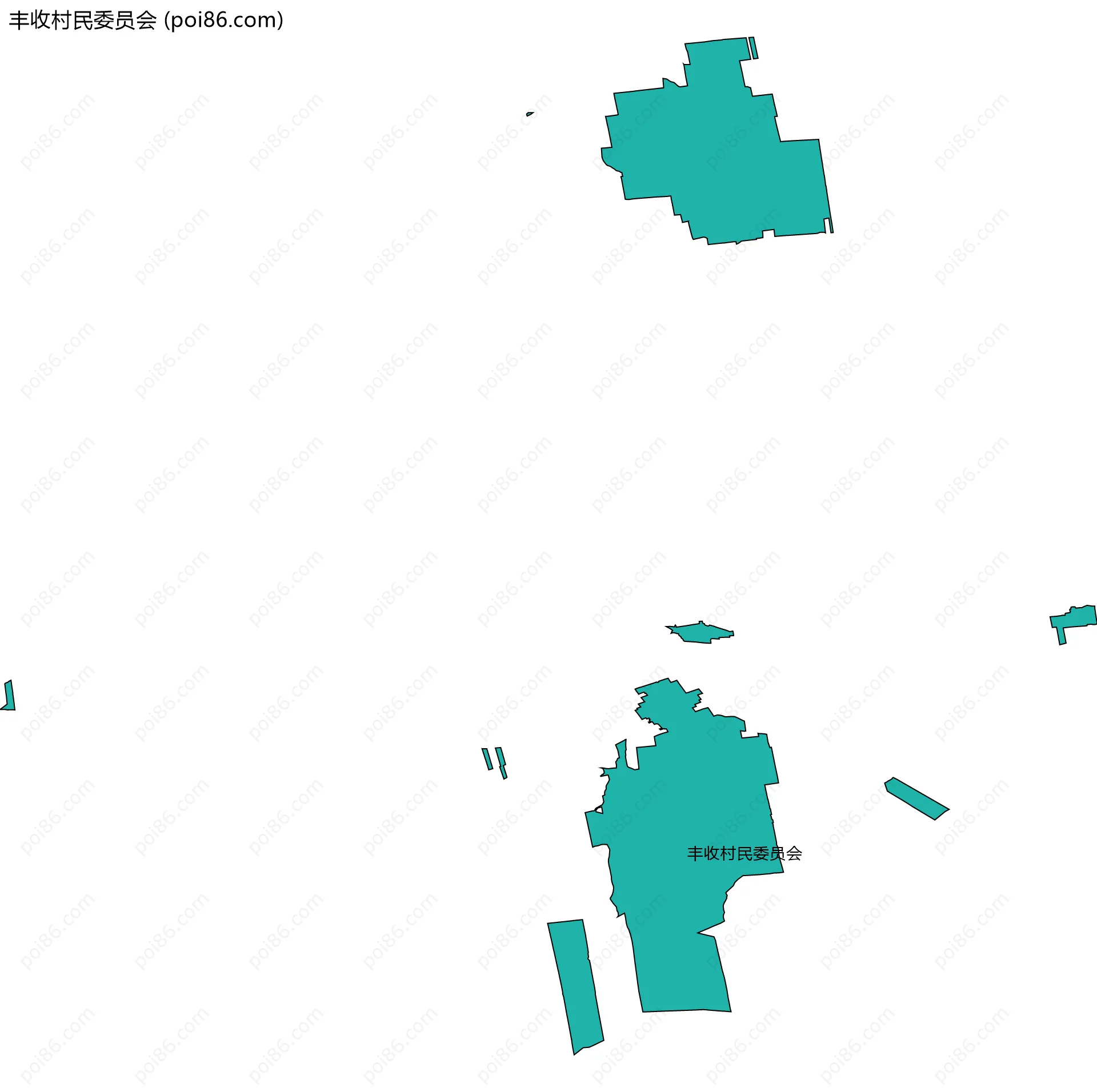 丰收村民委员会边界地图