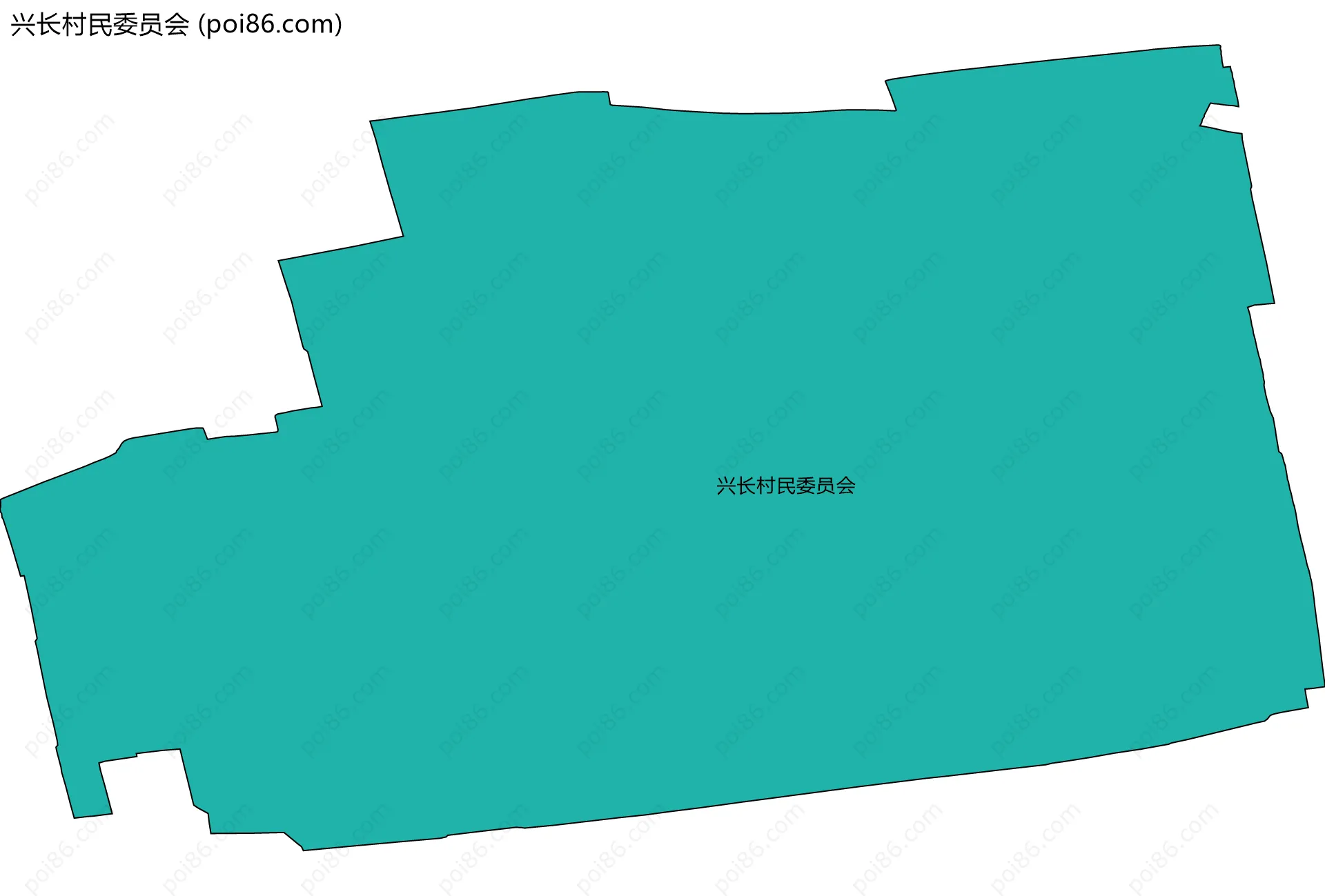 兴长村民委员会边界地图